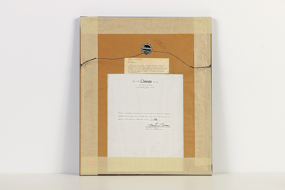 Francisco de Goya Fifth Edition Aquatint Etching on Paper "Porque Esconderlos?"