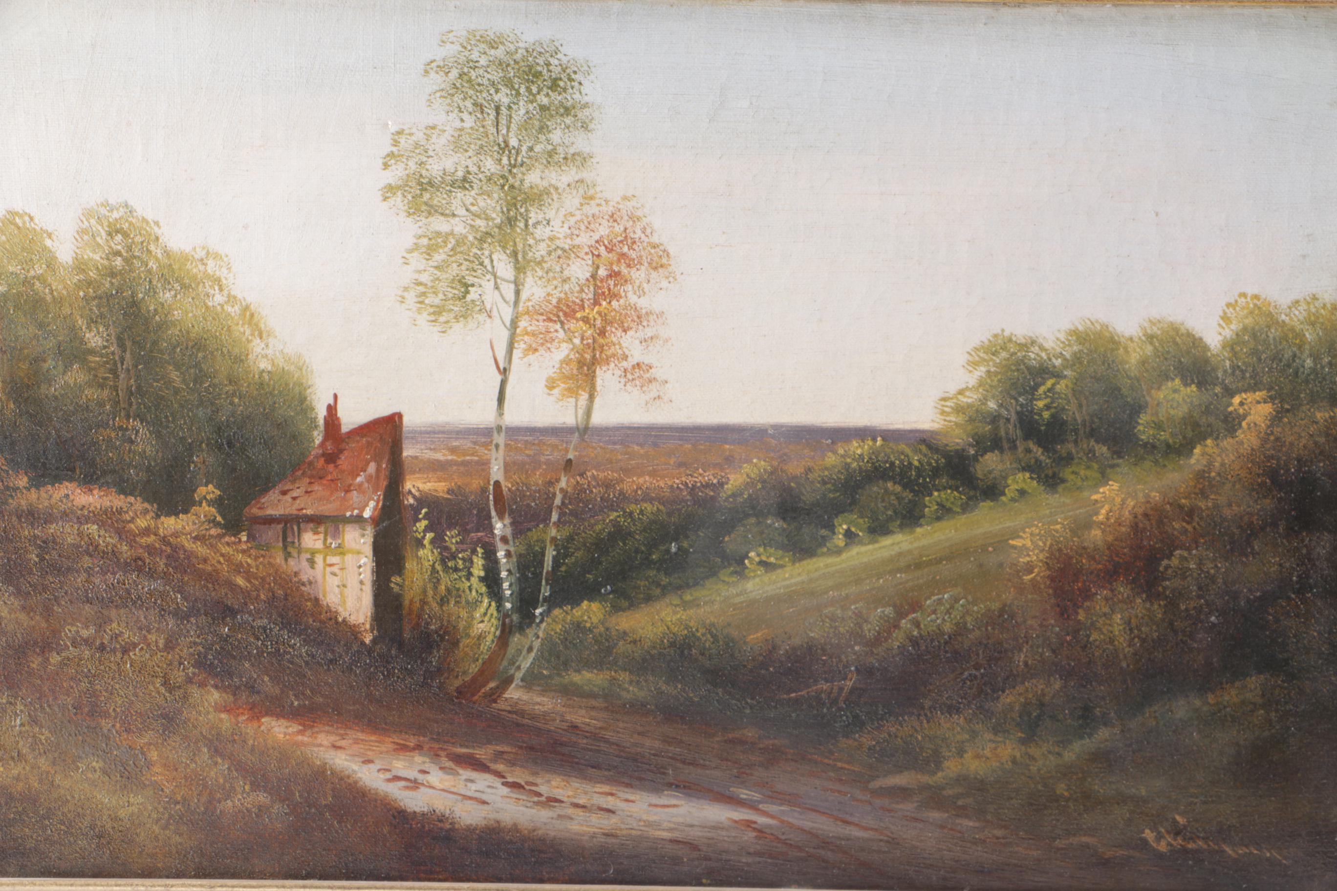 C. Witherton Oil on Canvas "Landscape With Cottage"