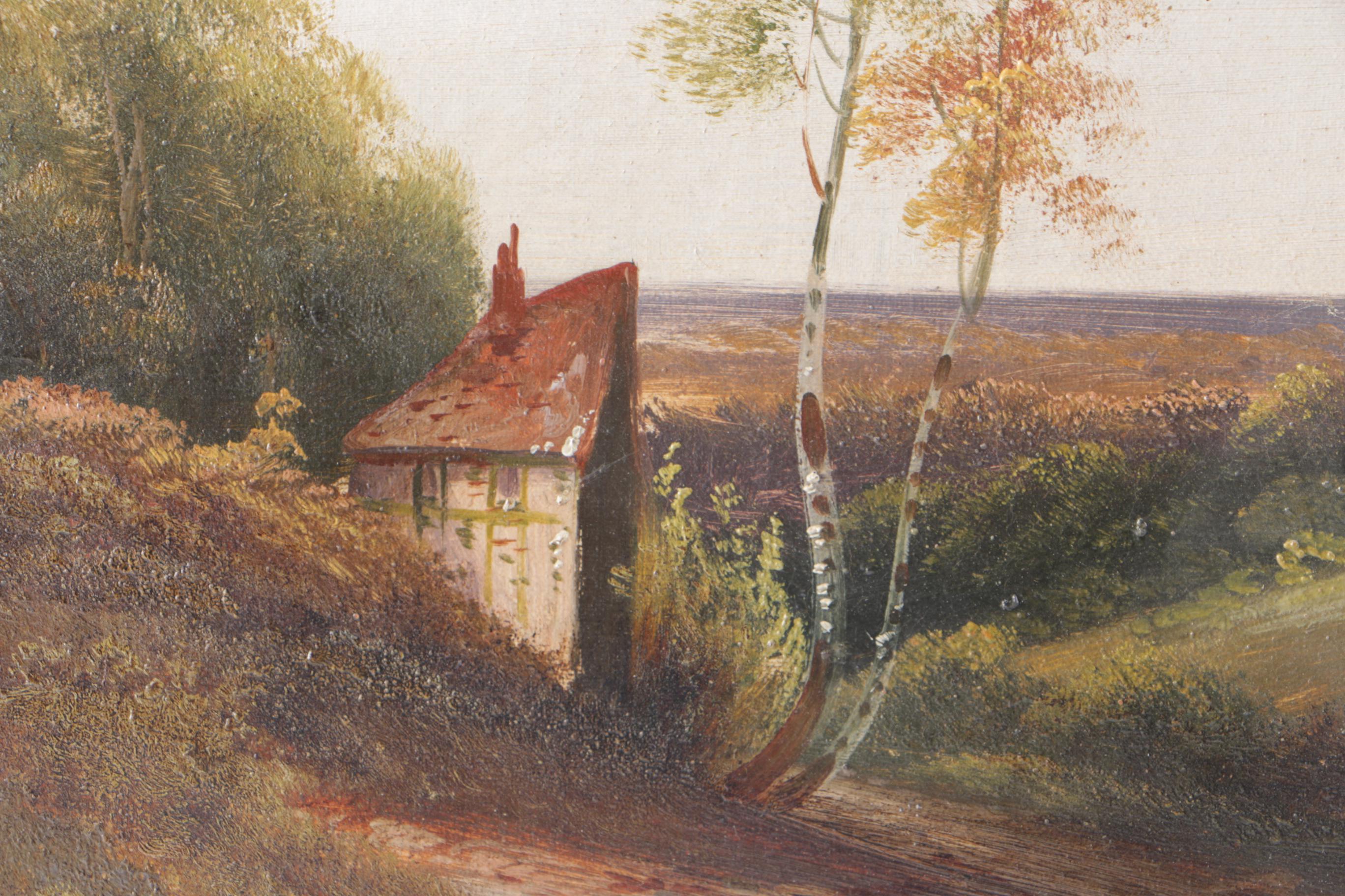 C. Witherton Oil on Canvas "Landscape With Cottage"