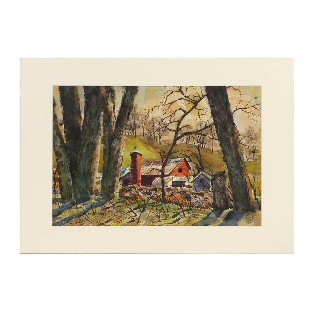 Carol Zimmerman Watercolor on Paper "Promise of Spring"