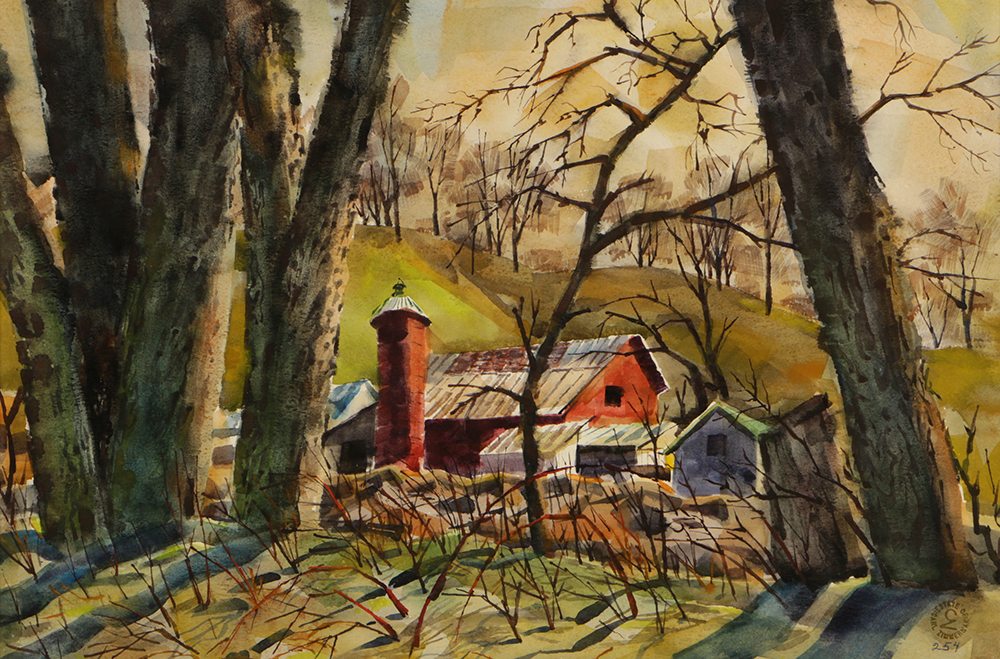 Carol Zimmerman Watercolor on Paper "Promise of Spring"