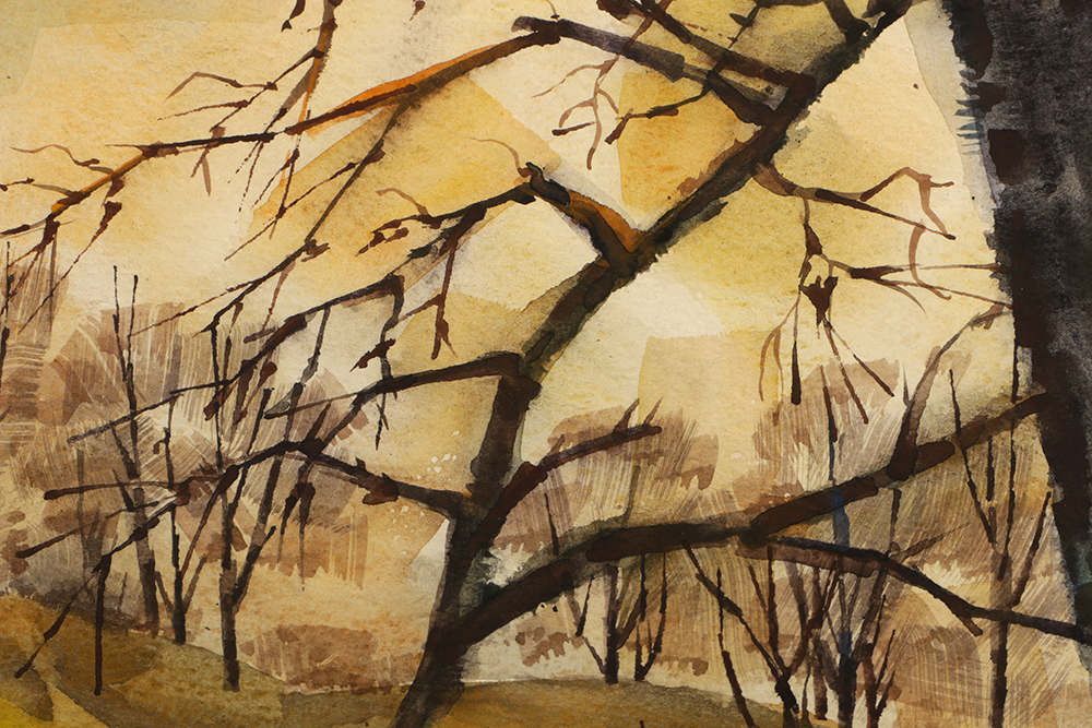 Carol Zimmerman Watercolor on Paper "Promise of Spring"