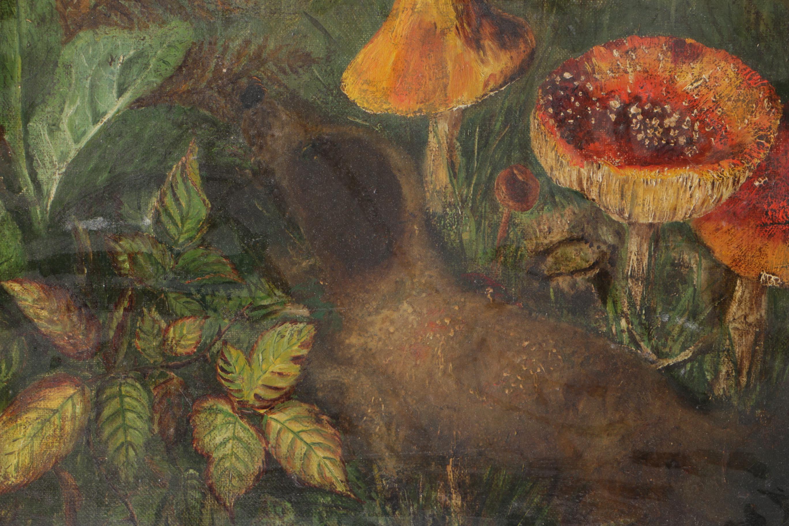 Oil on Canvas Pastoral Landscape with Dog