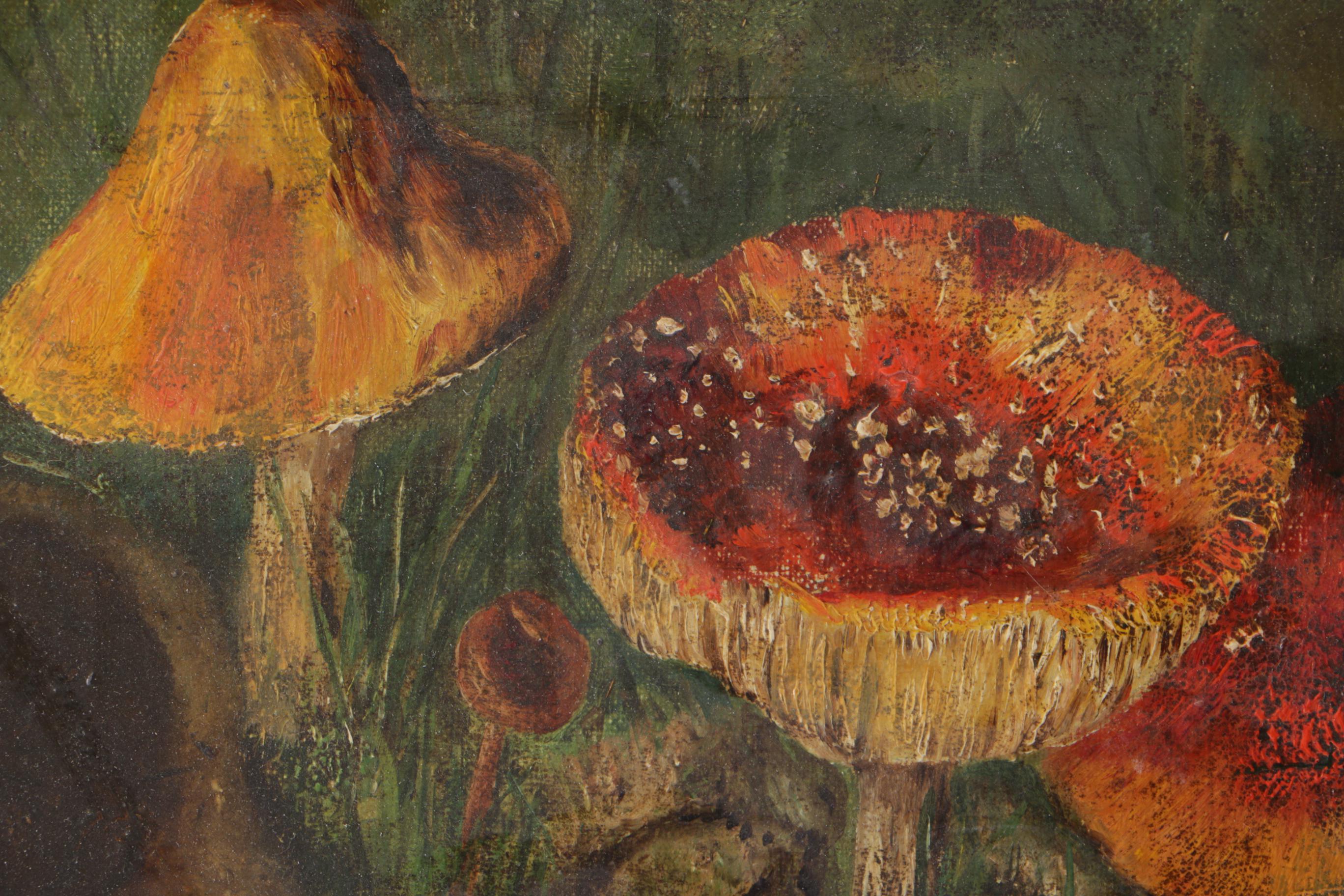 Oil on Canvas Pastoral Landscape with Dog