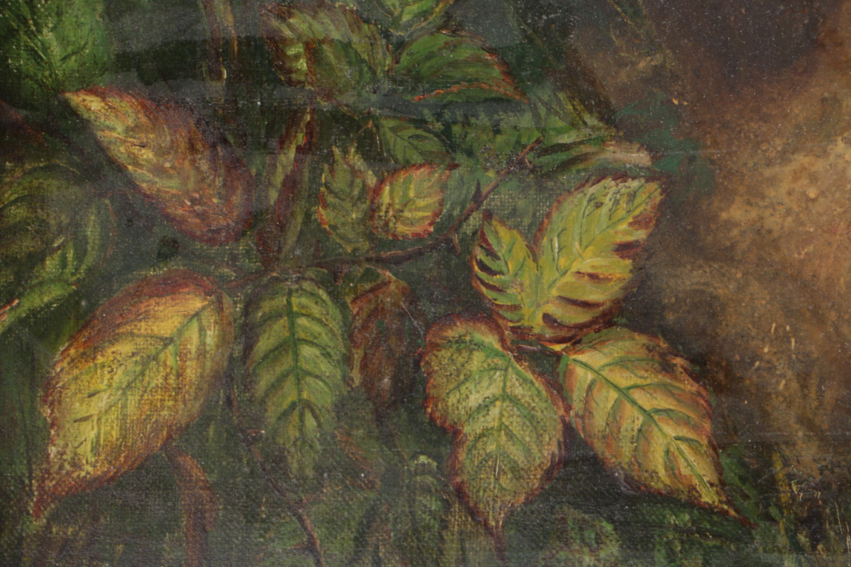 Oil on Canvas Pastoral Landscape with Dog