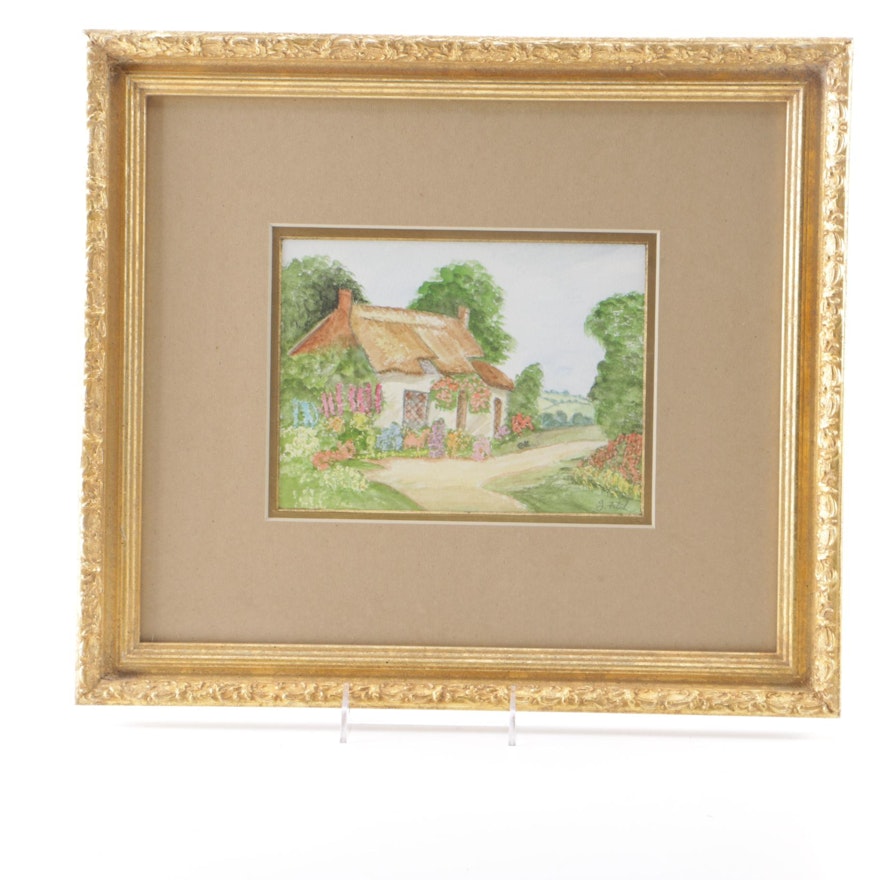 Zoe Fitch Watercolor "English Cottage"