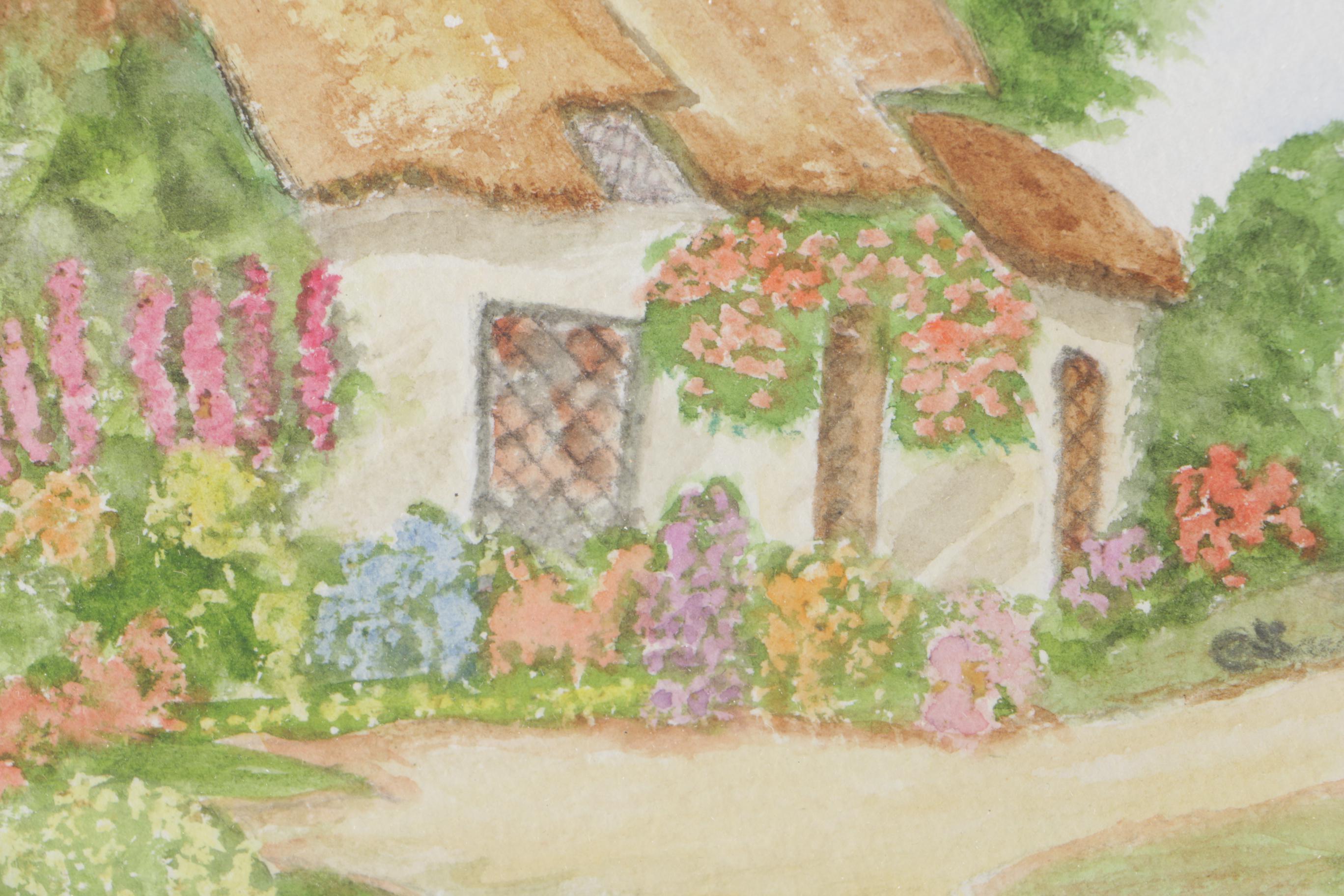 Zoe Fitch Watercolor "English Cottage"