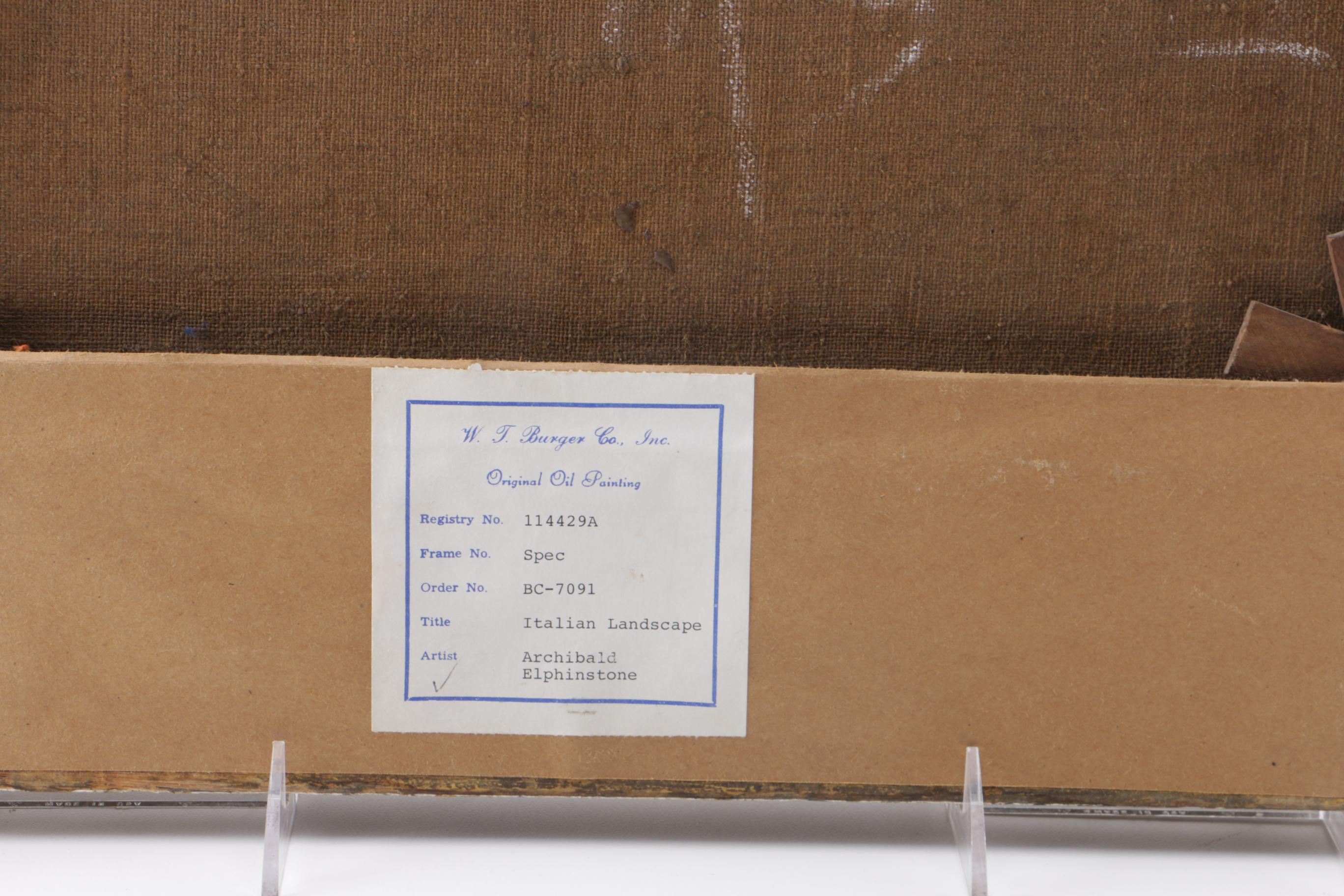 1893 Attributed to Archibald Elphinstone Oil Painting on Canvas "Harbor"