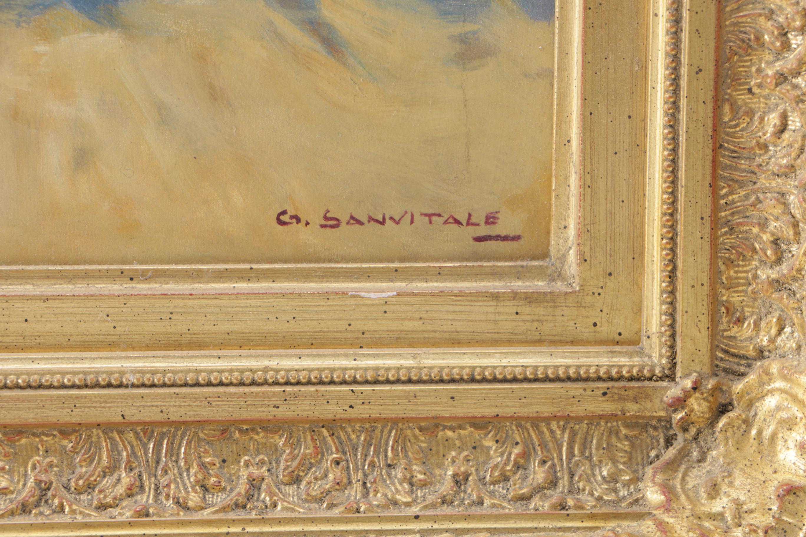 Giovanni Sanvitale Oil Painting on Canvas "Potted Flowers"