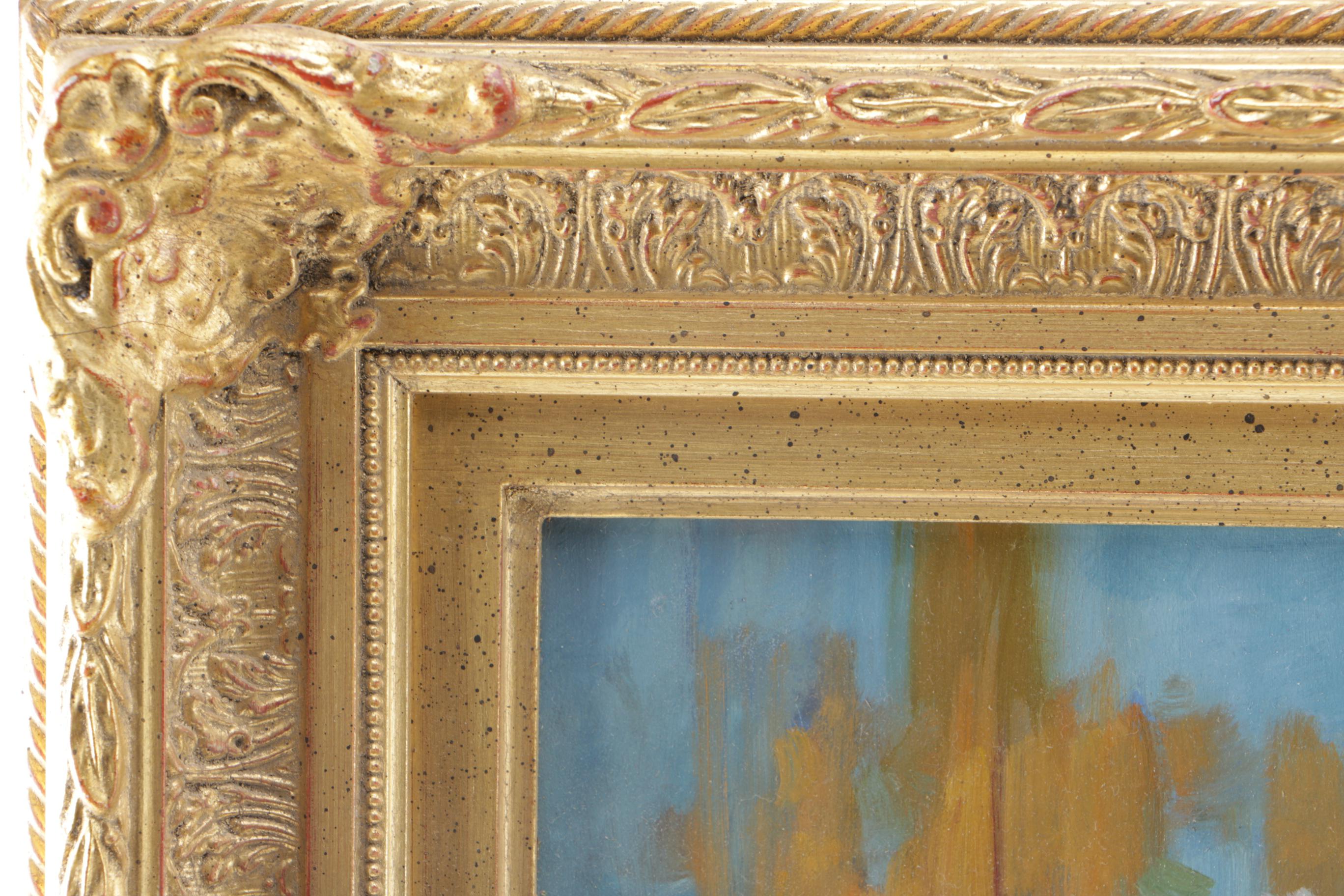 Giovanni Sanvitale Oil Painting on Canvas "Potted Flowers"