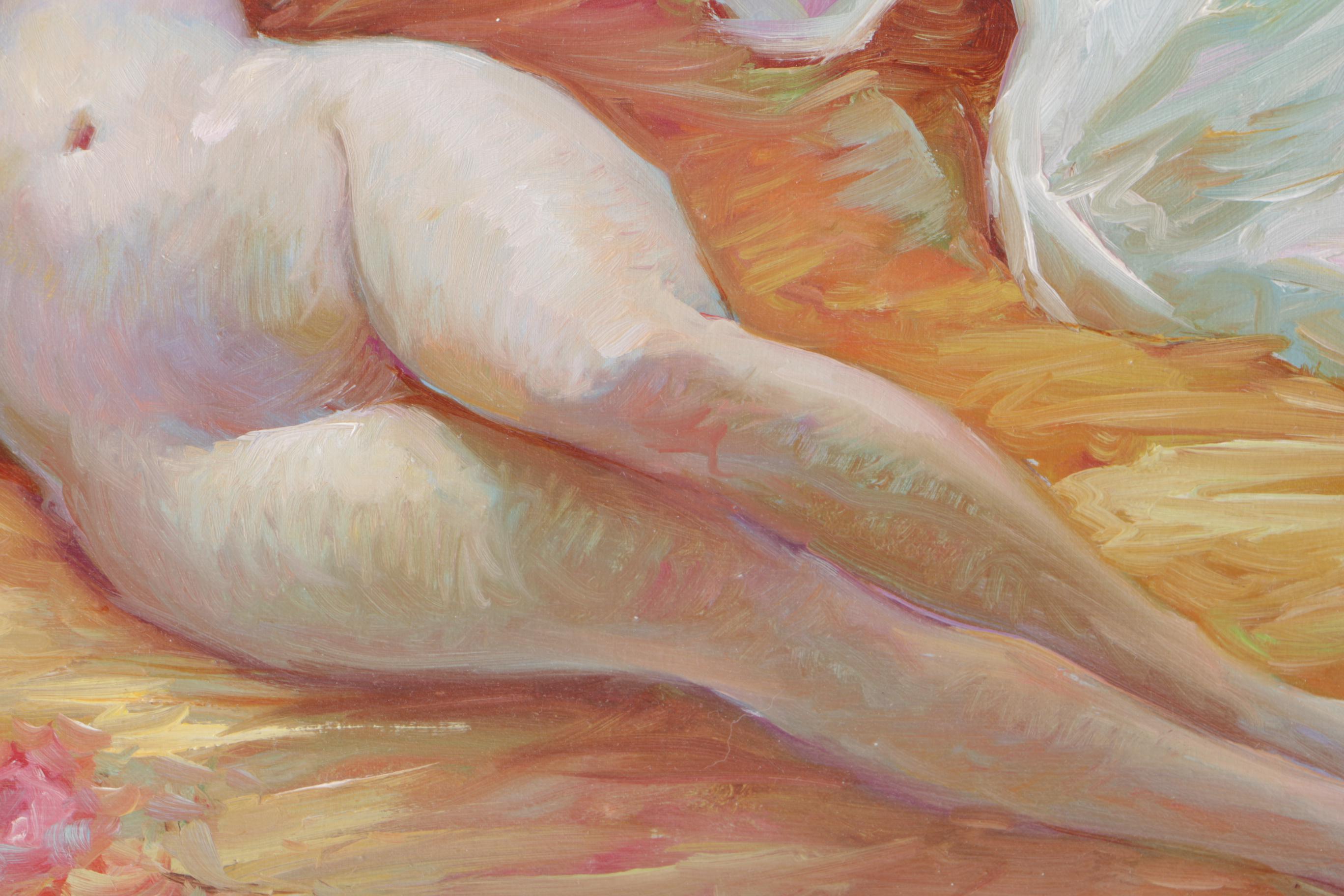 Manuel Gonzal Oil Painting on Canvas "Nude"