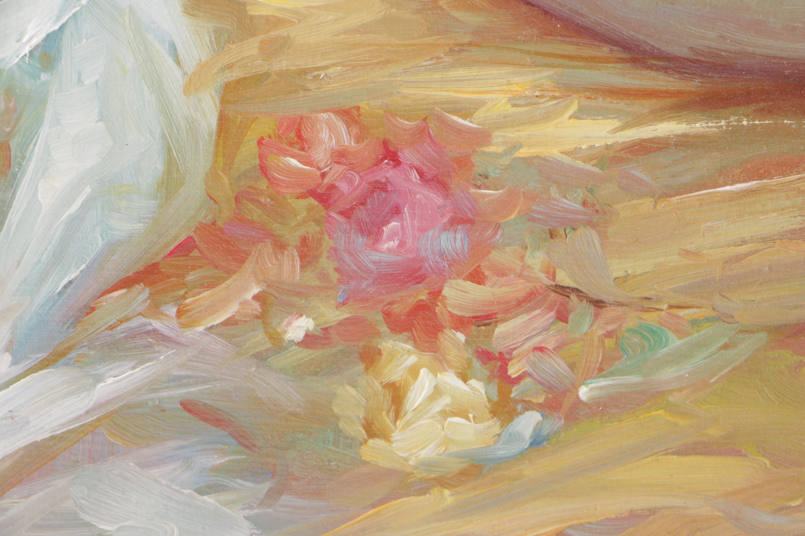 Manuel Gonzal Oil Painting on Canvas "Nude"