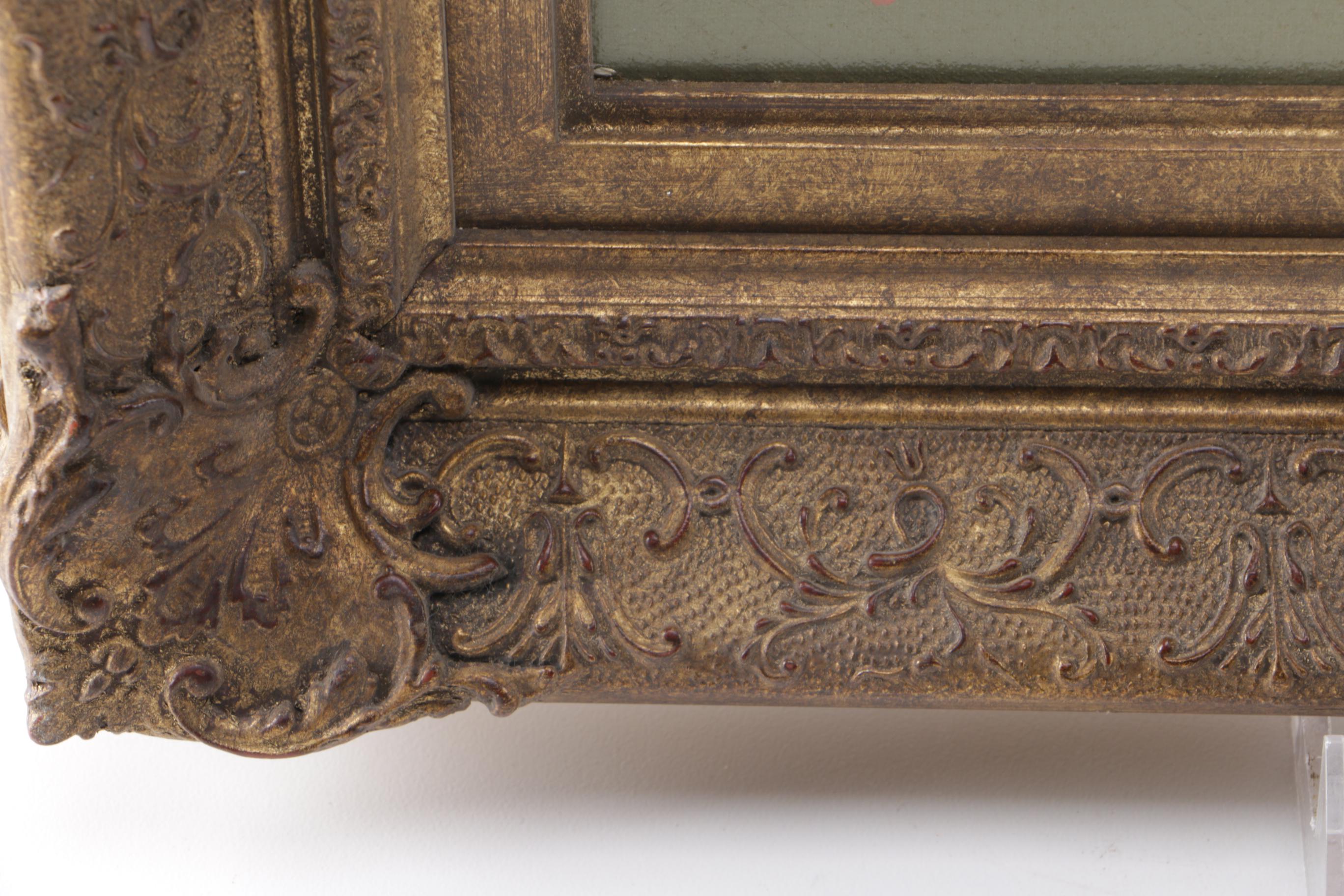 Pietro Angellis Oil Painting on Canvas "Bird on a Branch"