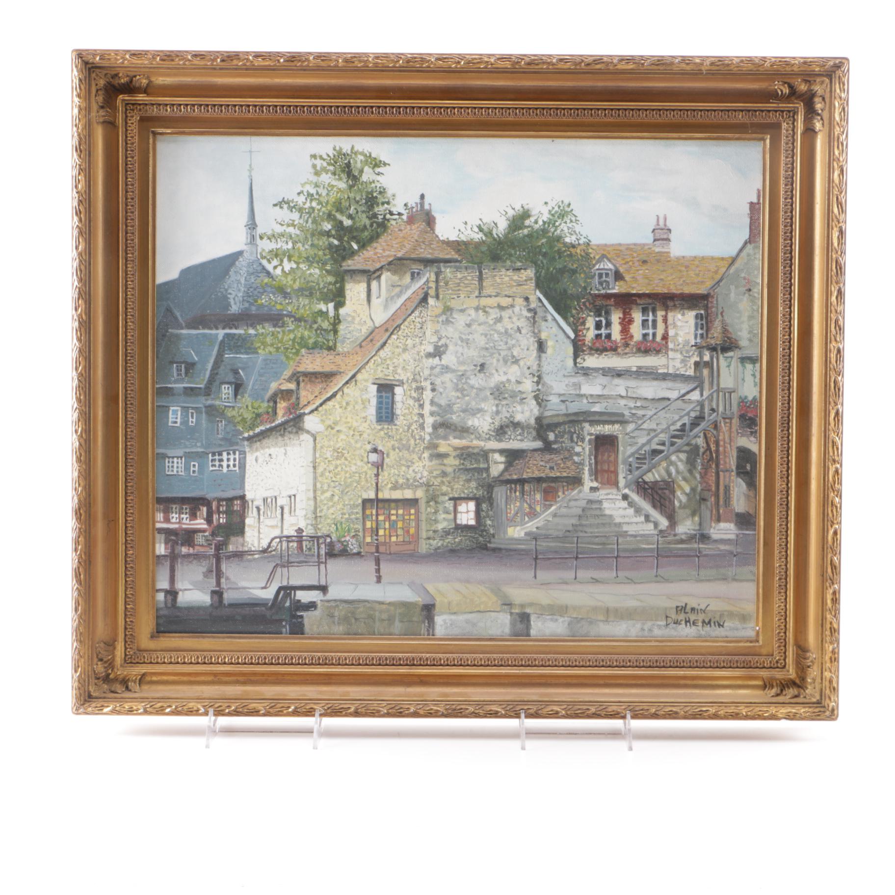 Duchemin Oil on Canvas "Honfleur"