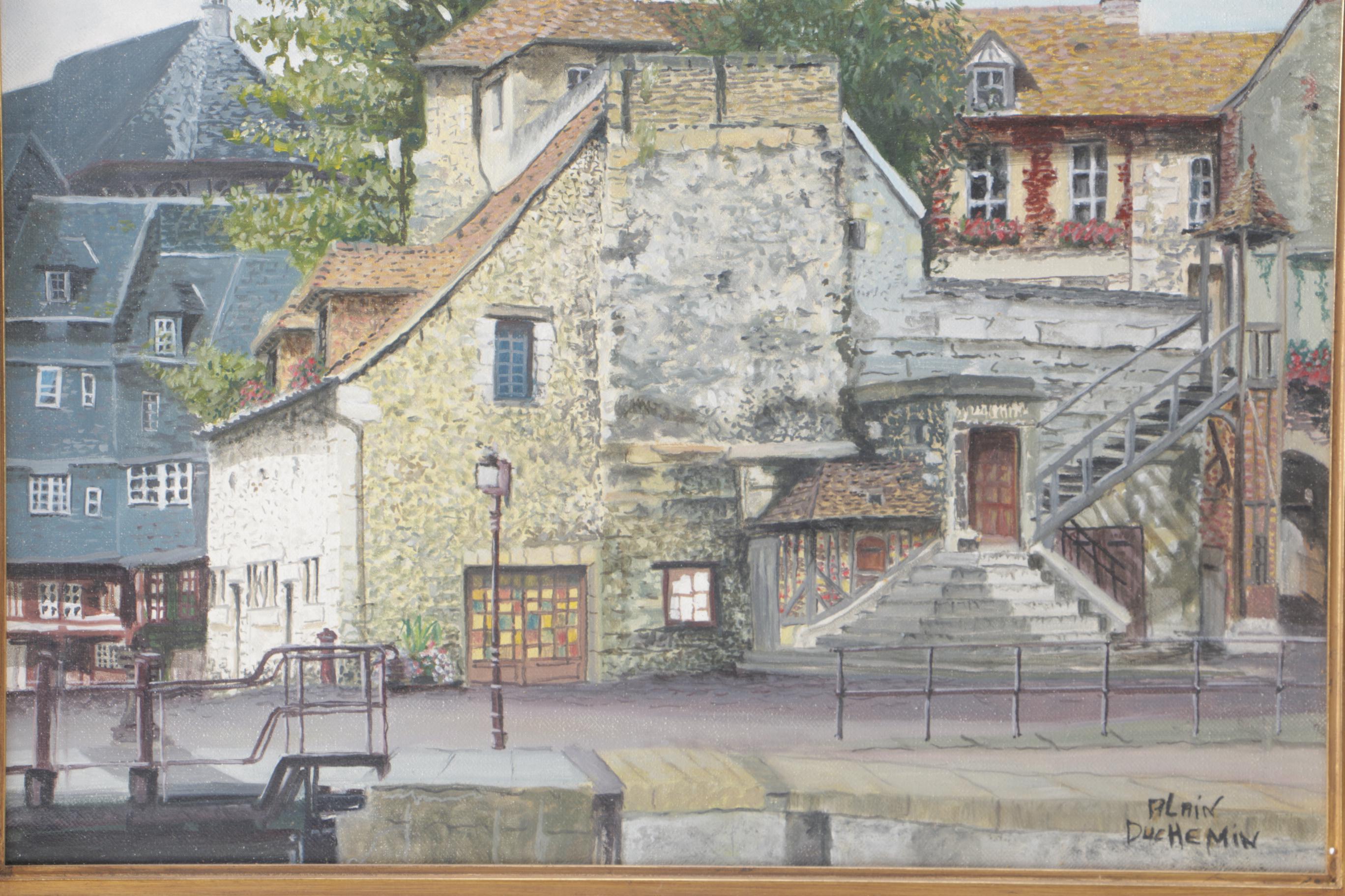 Duchemin Oil on Canvas "Honfleur"
