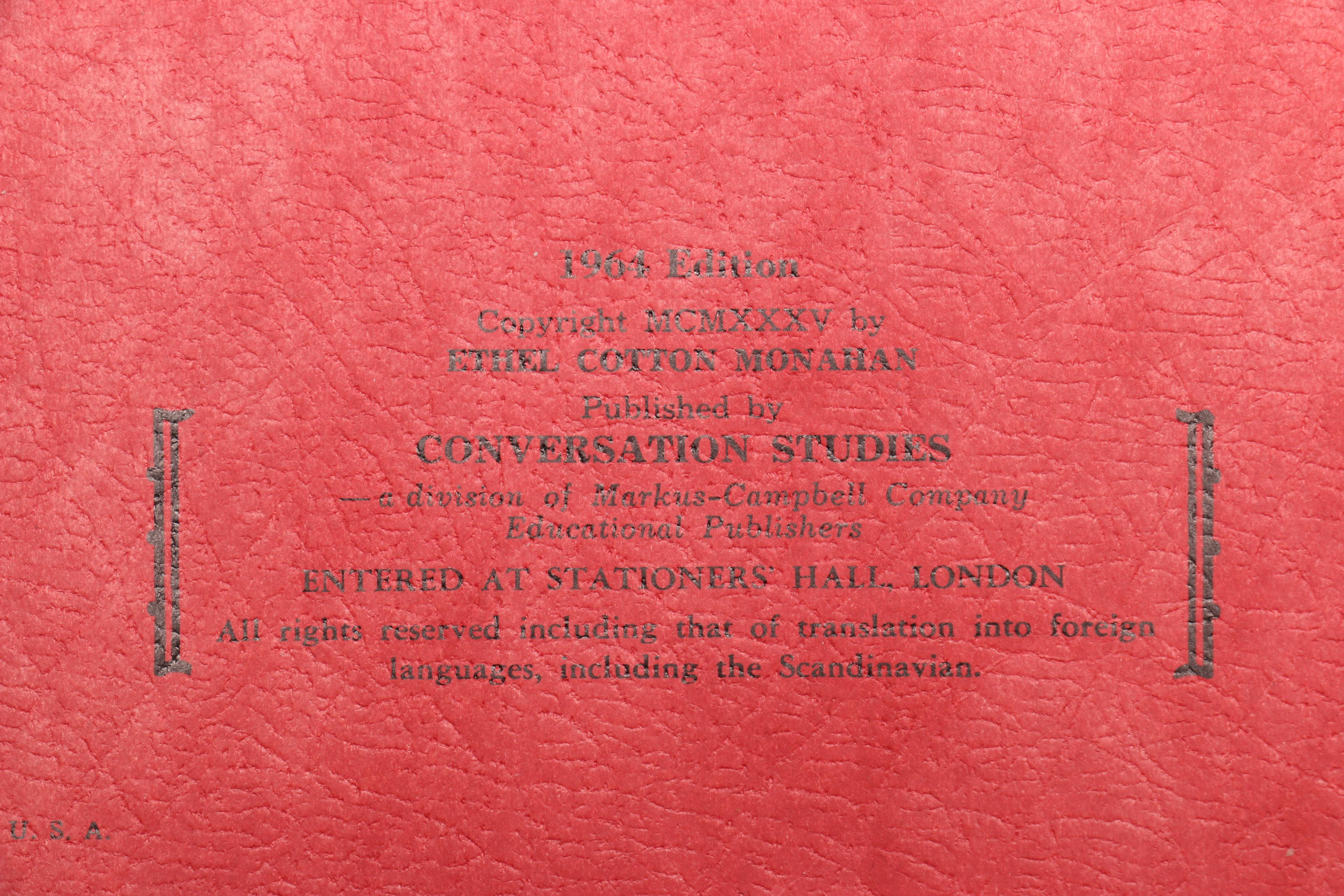 1964 Edition of "The Ethel Cotton Course in Conversation"