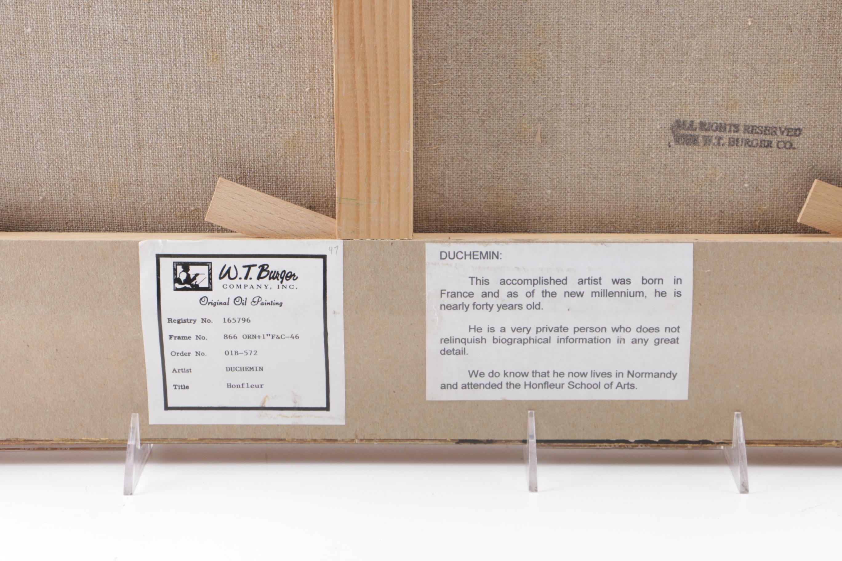 Duchemin Oil on Canvas "Honfleur"