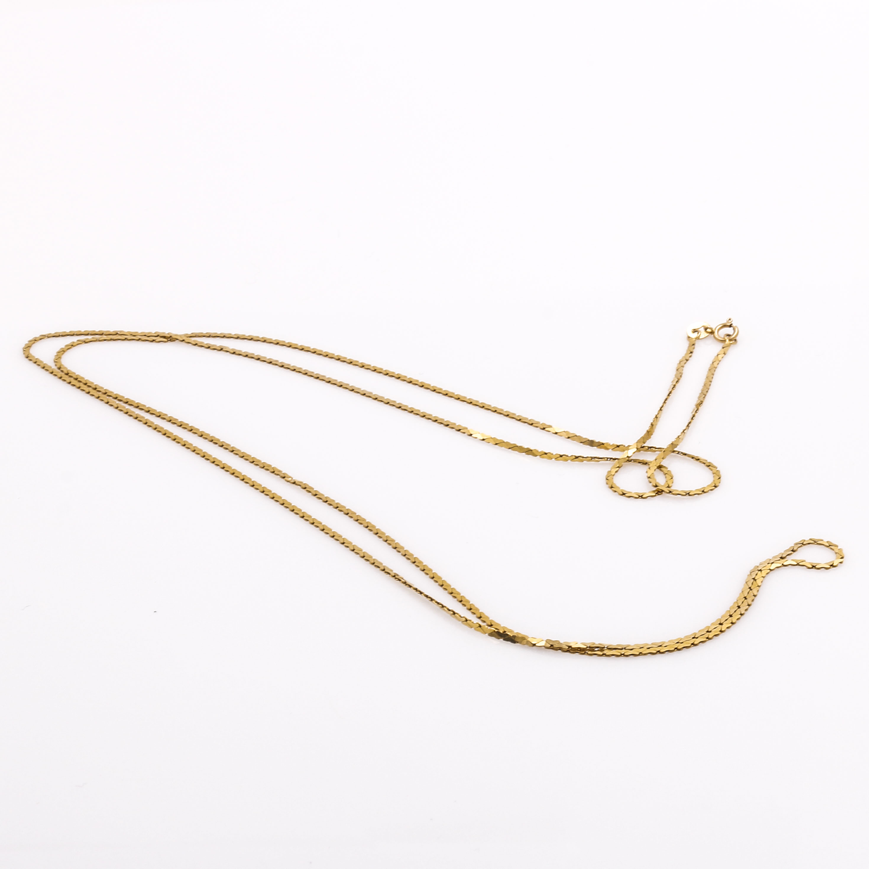 Italian 14K Yellow Gold Cobra Link Chain