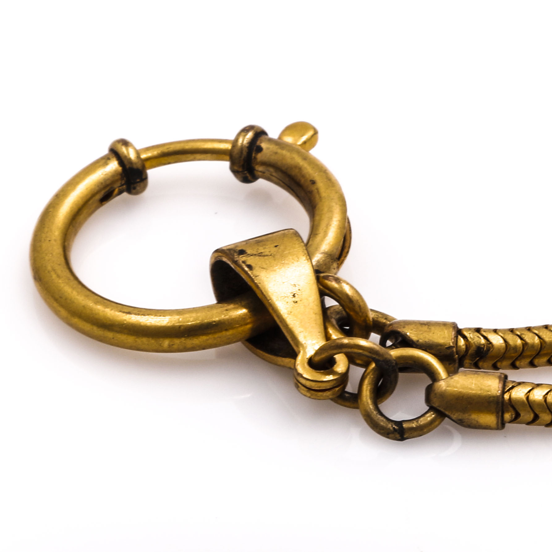 Two-Tone Jewelry With Enameled Michigan University Lapel Pin