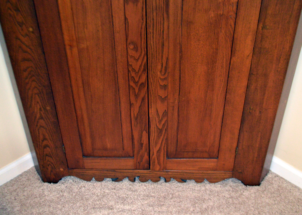 Handcrafted Oak Corner Hutch