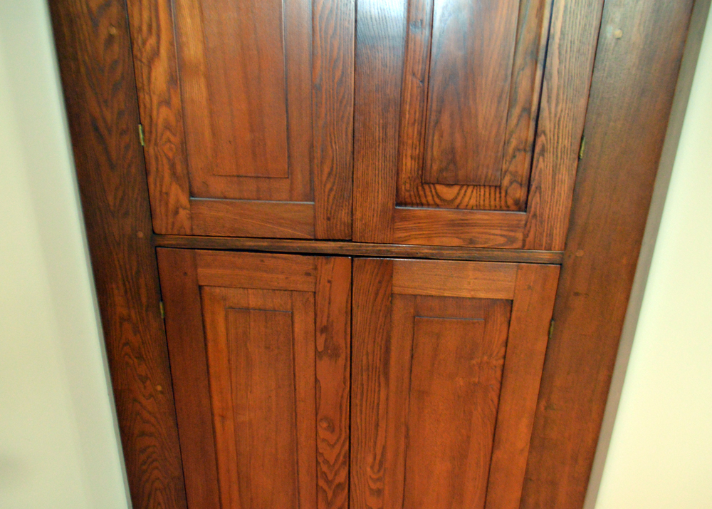 Handcrafted Oak Corner Hutch