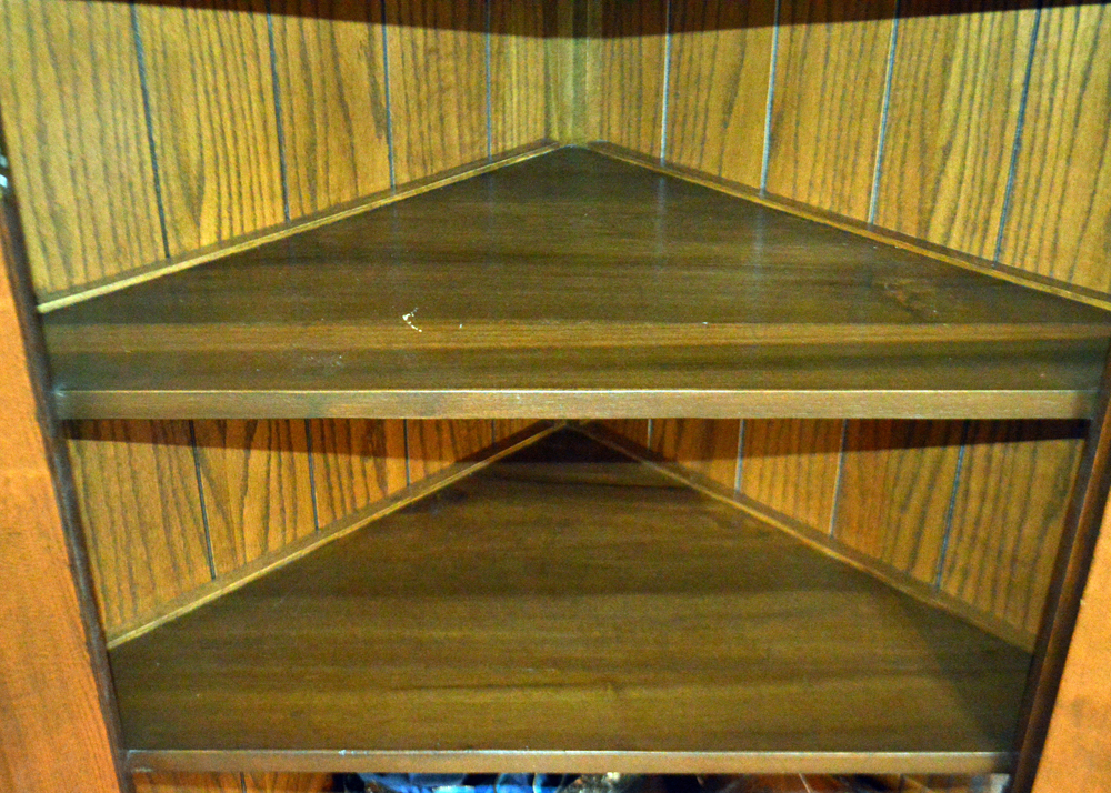 Handcrafted Oak Corner Hutch