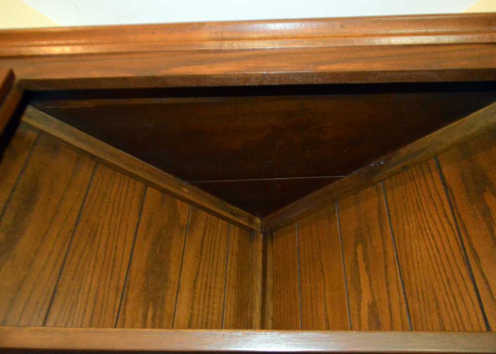 Handcrafted Oak Corner Hutch