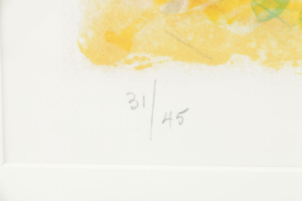 Emil Weddige Limited Edition Lithograph on Paper "Bouquet"