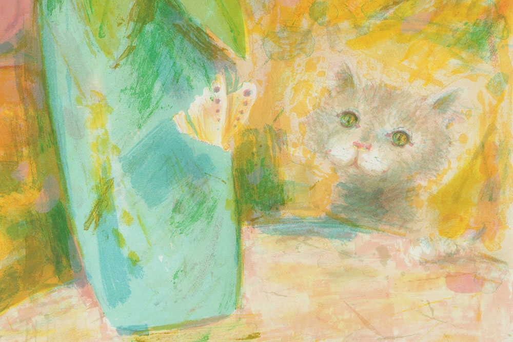 Emil Weddige Limited Edition Lithograph on Paper "Bouquet"