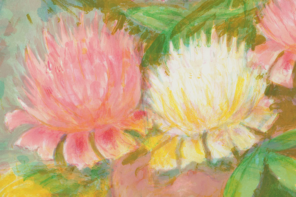 Emil Weddige Limited Edition Lithograph on Paper "Bouquet"