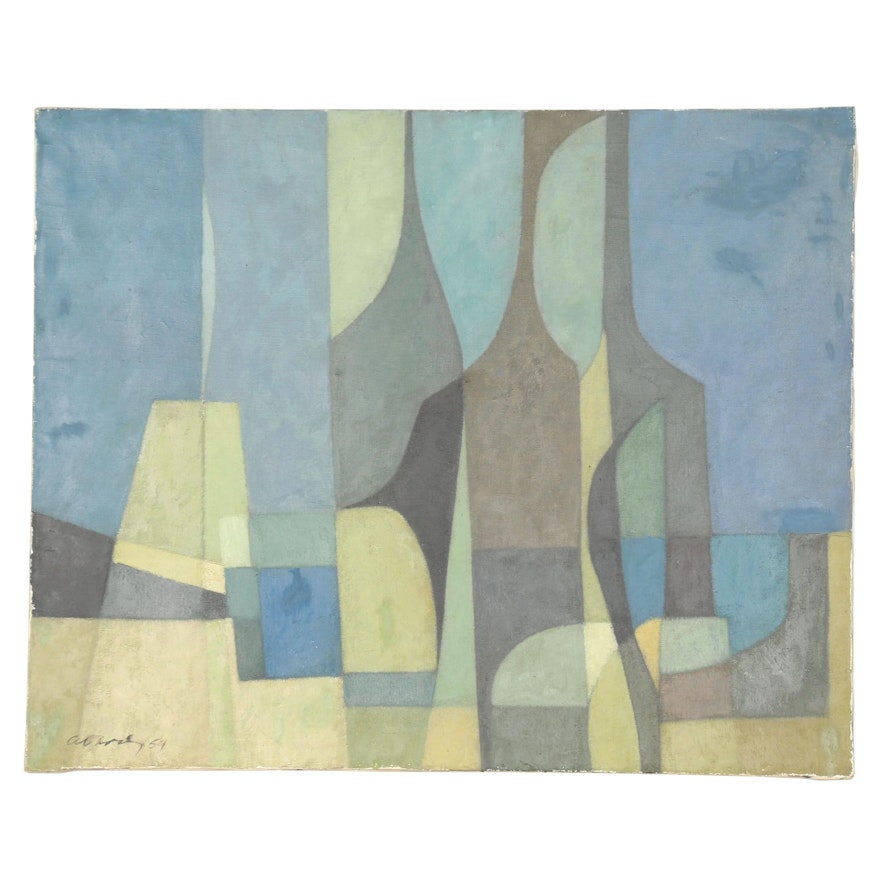 1959 Abstract Oil Painting on Canvas