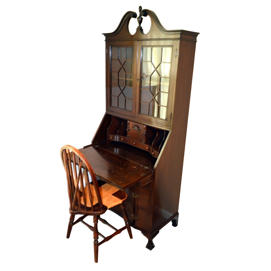 Early 20th Century Landstrom Furniture Secretary Desk with Chair