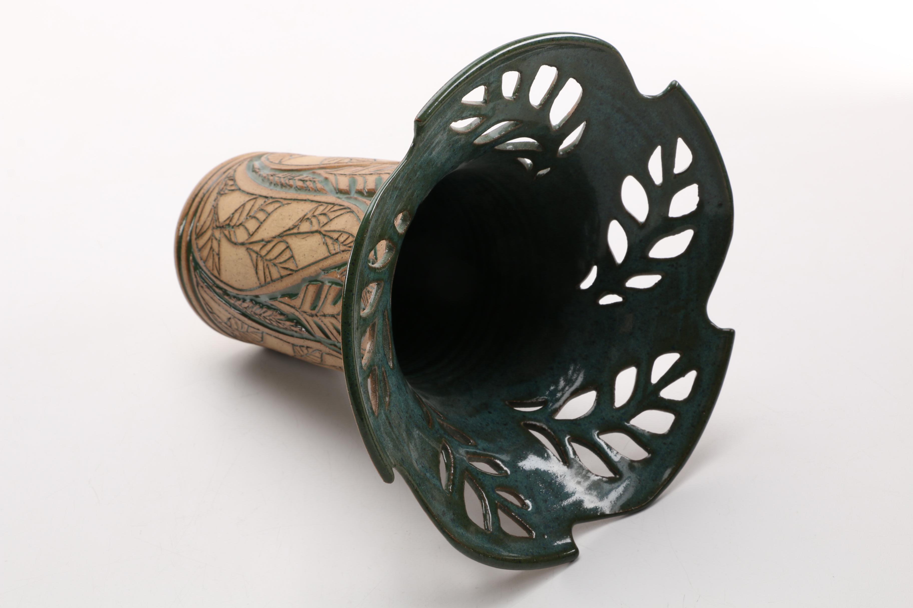 Susan Brown Freeman Stoneware Pottery Vase