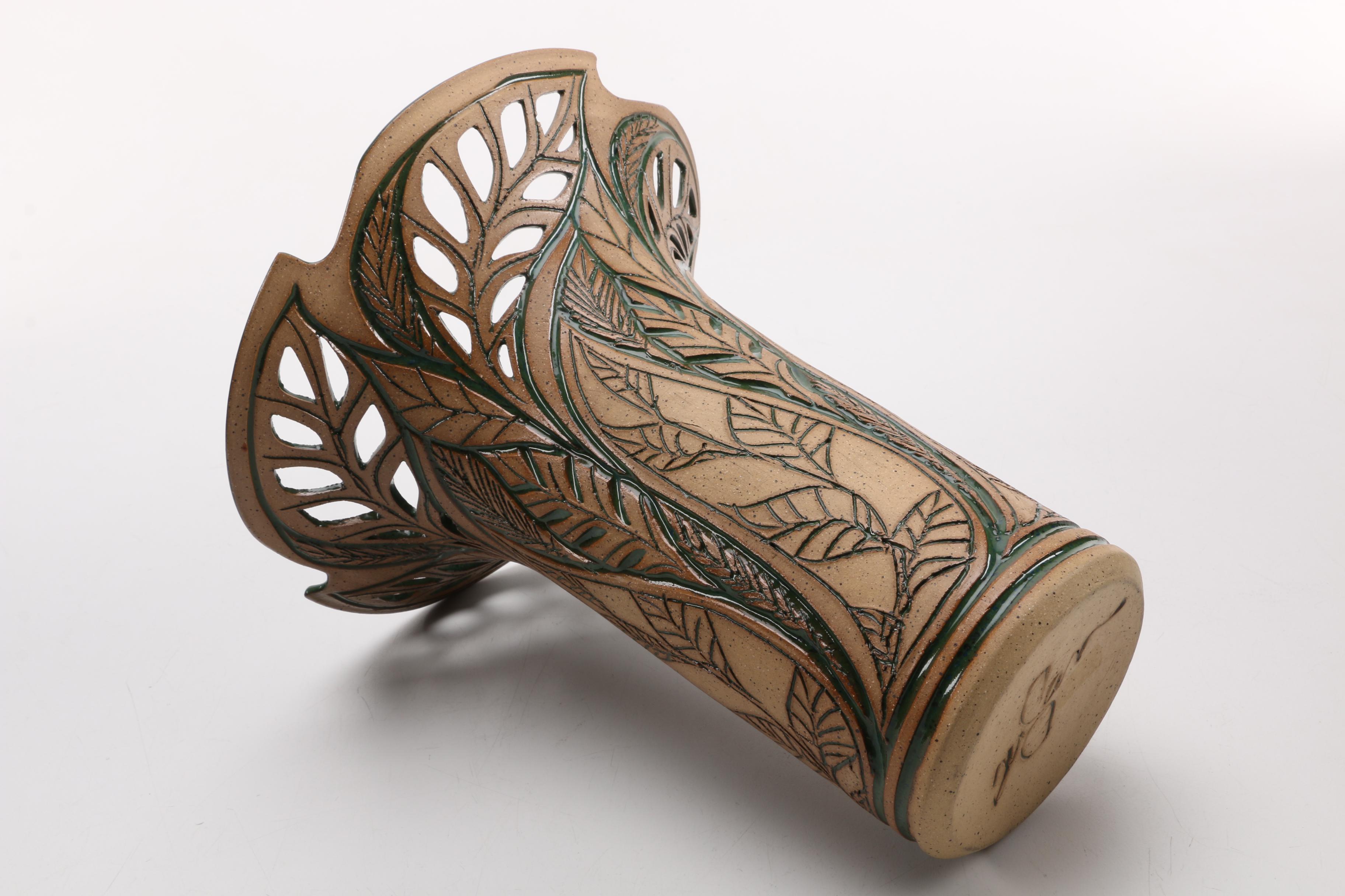 Susan Brown Freeman Stoneware Pottery Vase