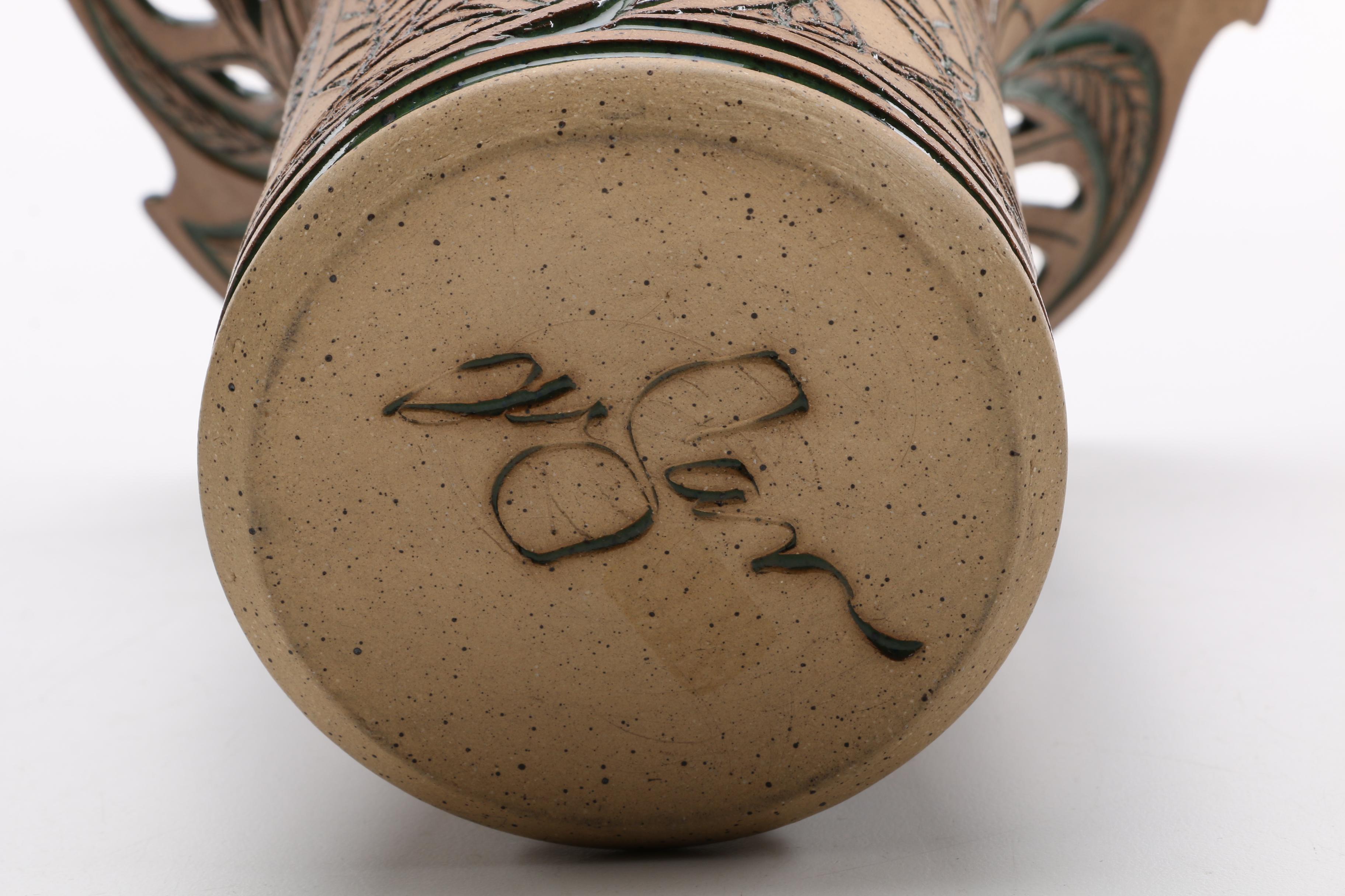 Susan Brown Freeman Stoneware Pottery Vase