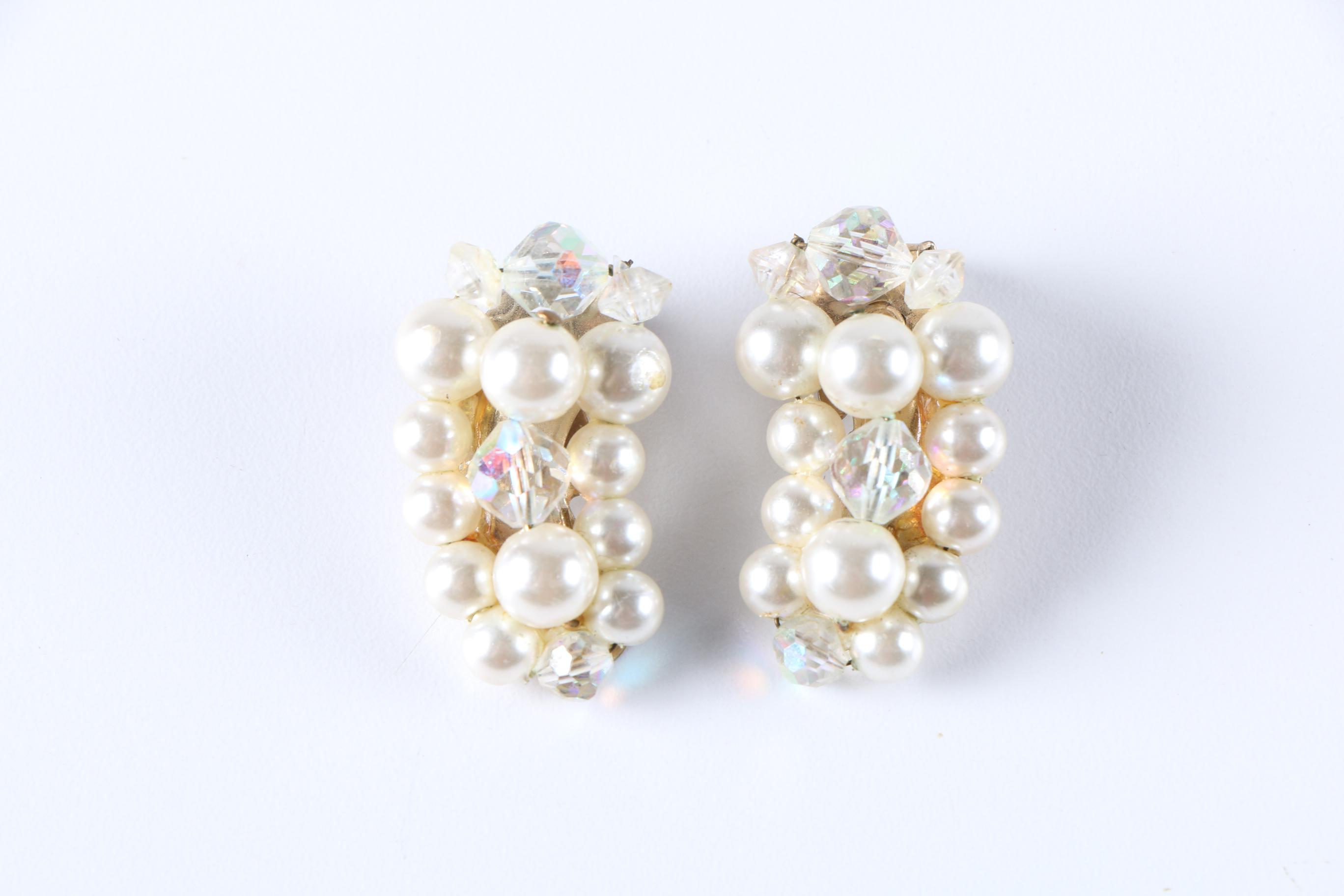 Vintage Faux Pearl Costume Jewelry