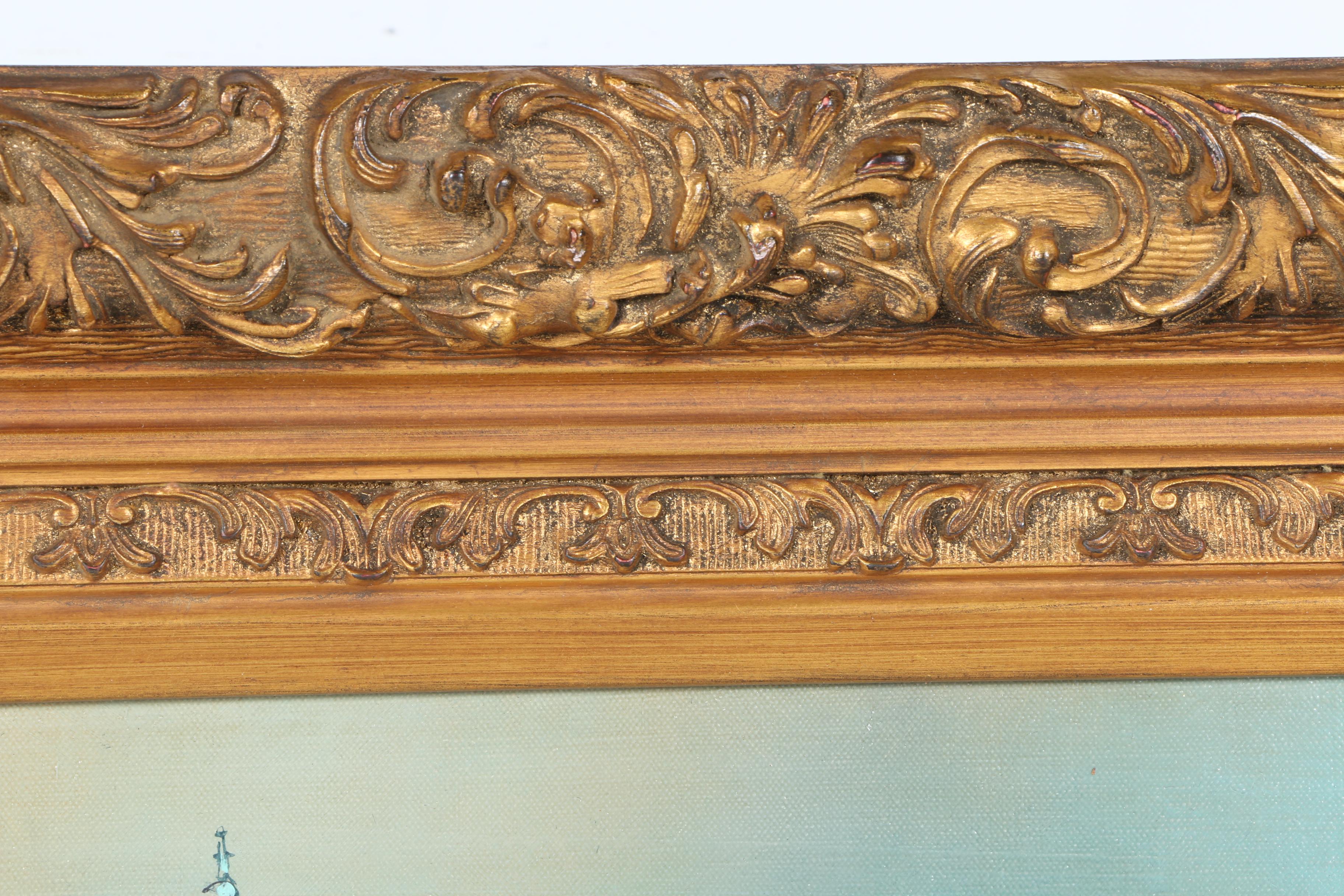 Marc Chapaud Oil Painting on Canvas "Canal a Amsterdam Dome de St. Nicholas"