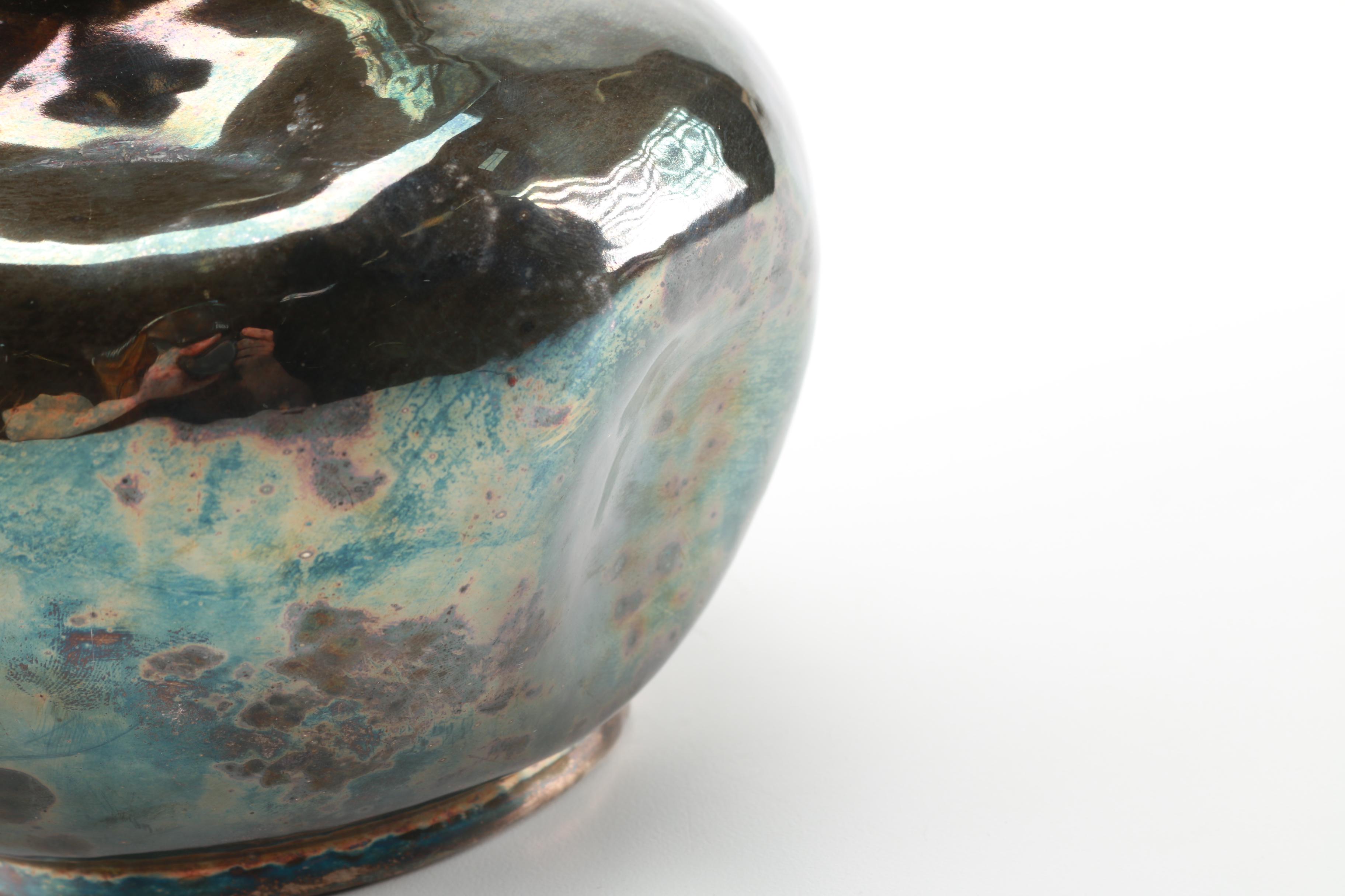 Taxco Los Castillo Silver Plate and Agate Chameleon Pitcher