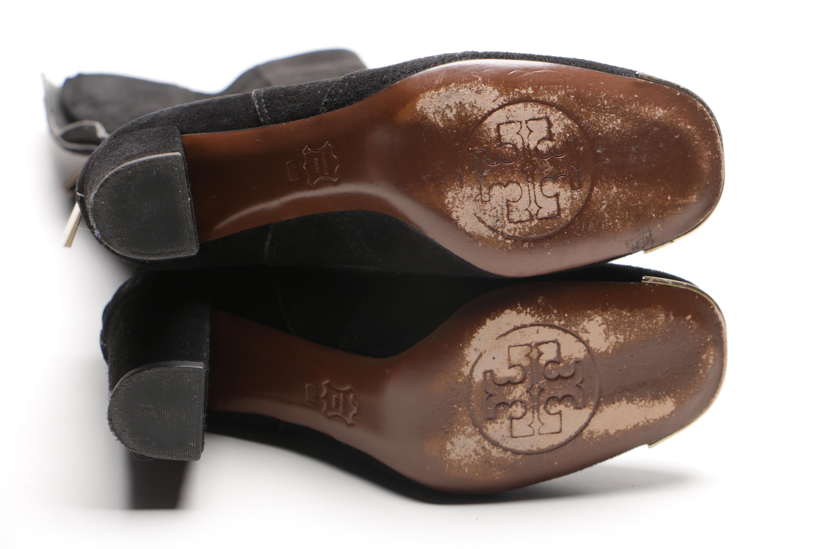 Tory Burch Black Suede Boots
