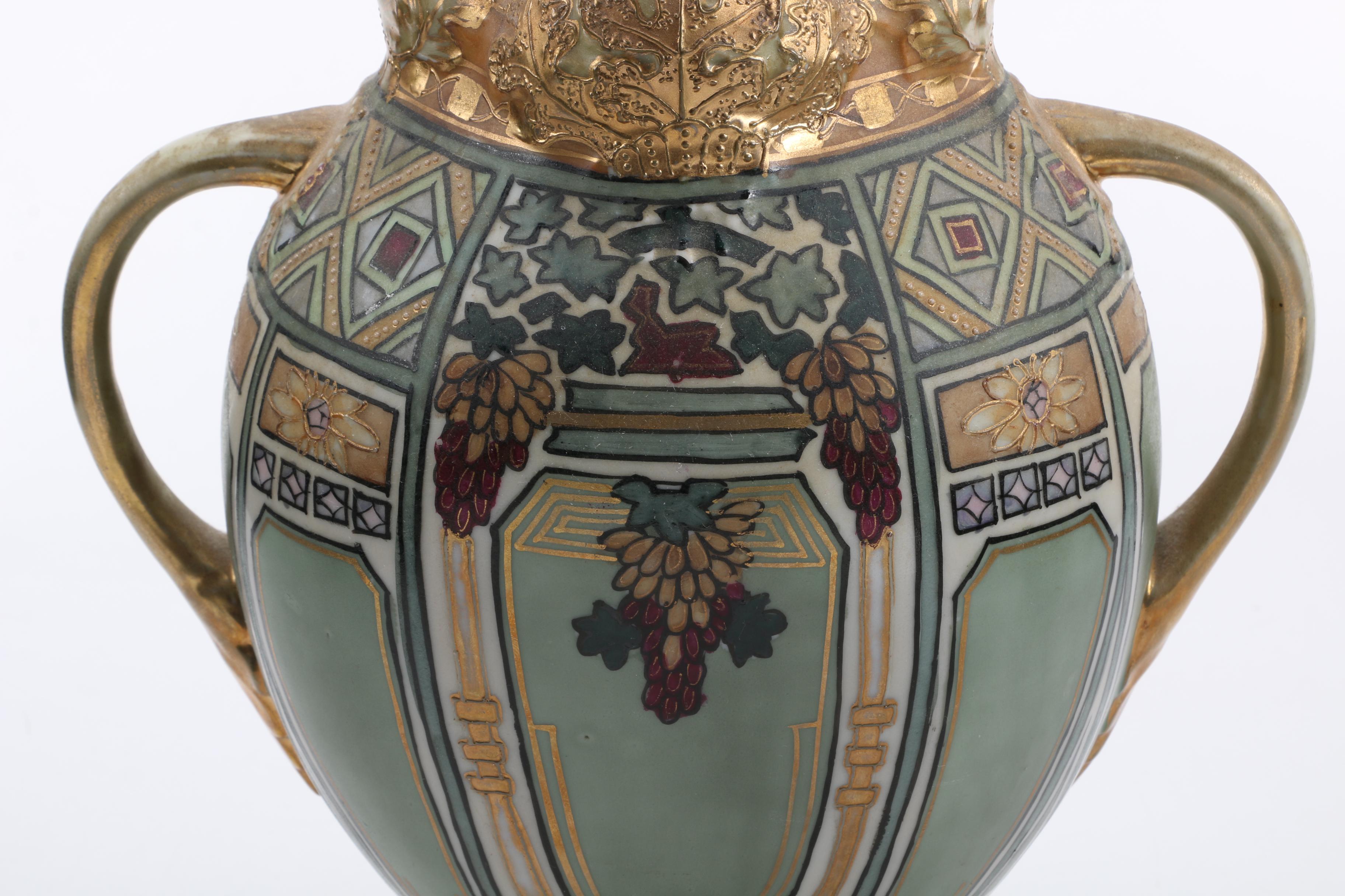 Hand-Painted Nippon Decorative Urn