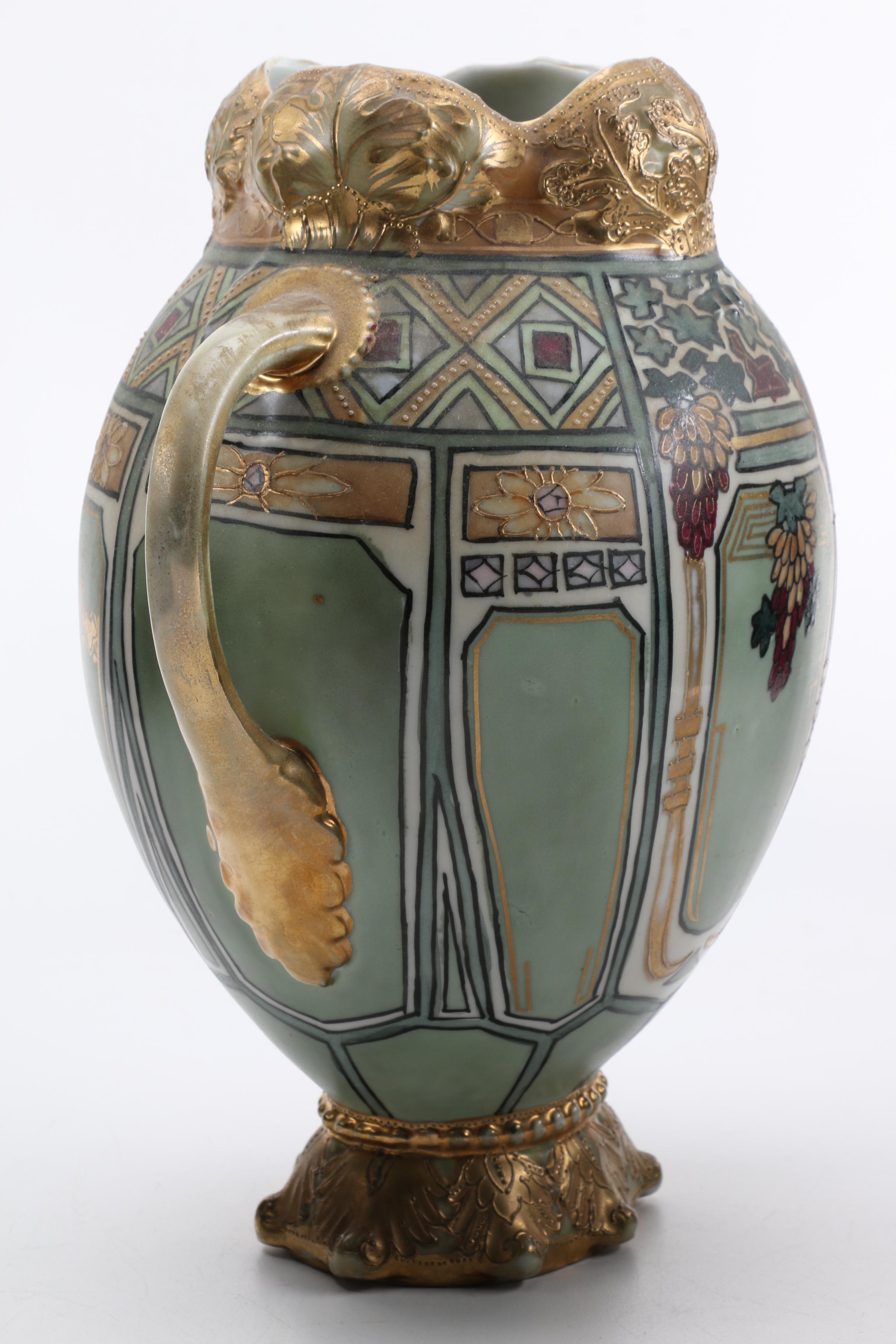 Hand-Painted Nippon Decorative Urn