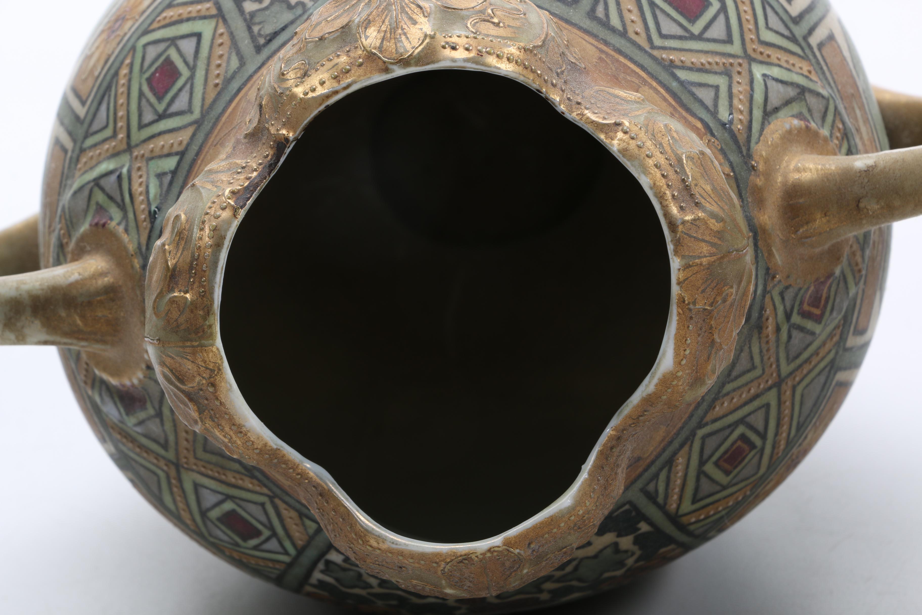 Hand-Painted Nippon Decorative Urn