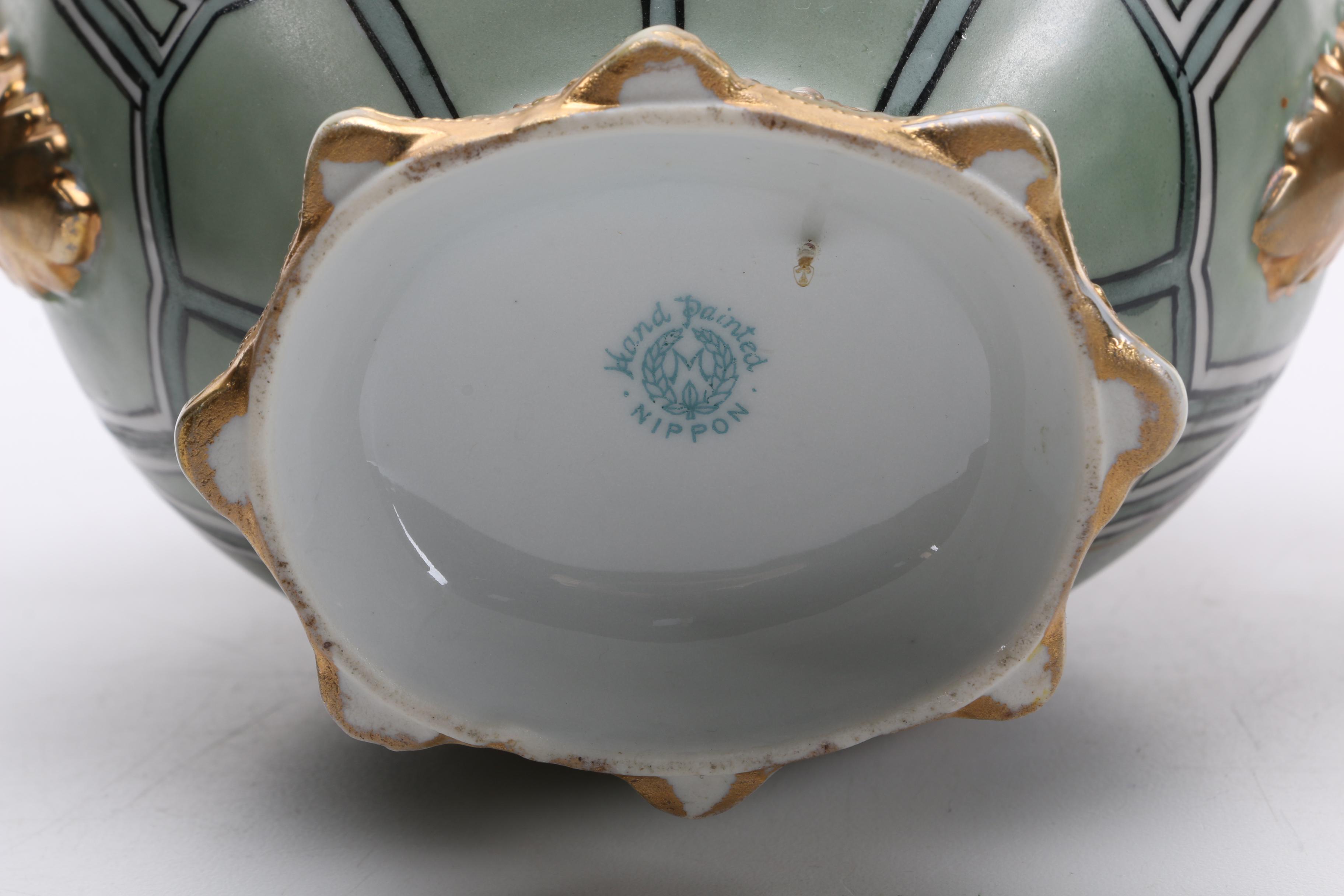 Hand-Painted Nippon Decorative Urn