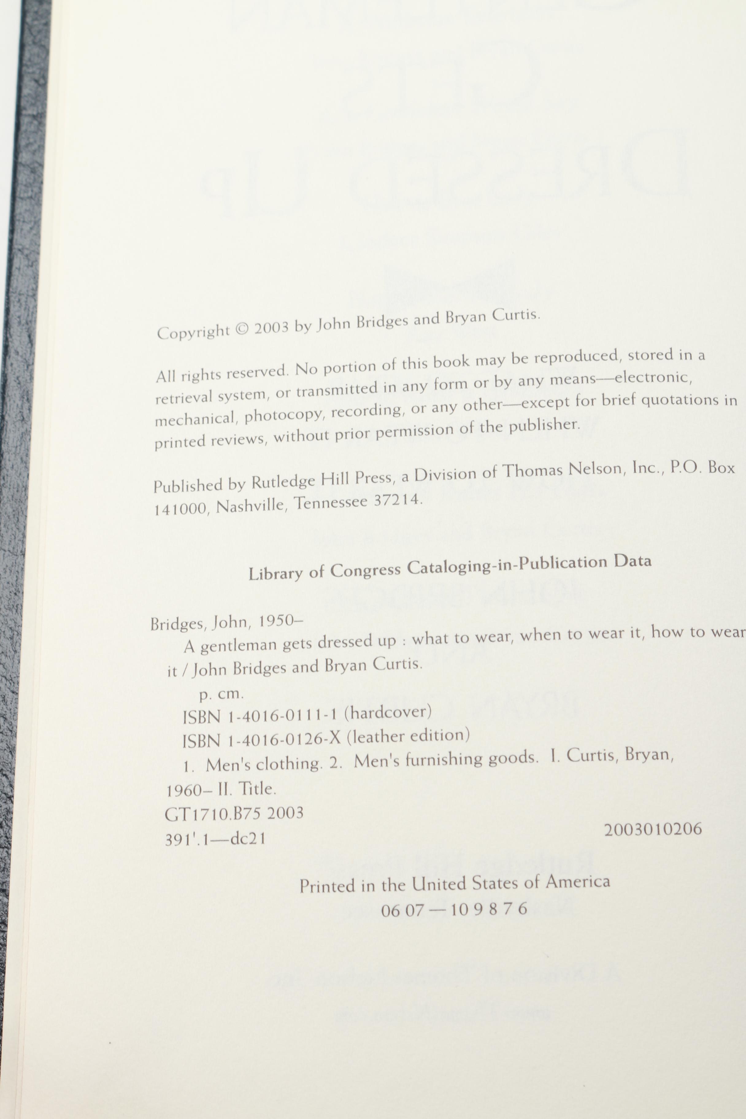 "A Gentleman Gets Dressed Up" by John Bridges and Bryan Curtis