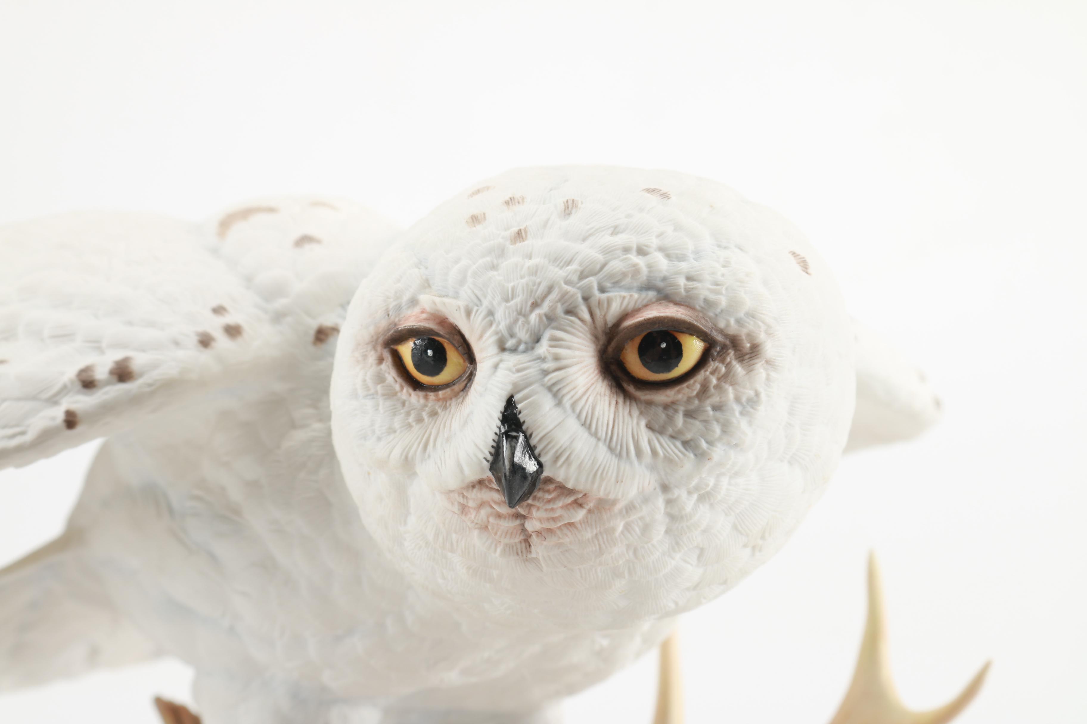 Franklin Mint Porcelain Sculpture "The Snowy Owl" by George McMonigle
