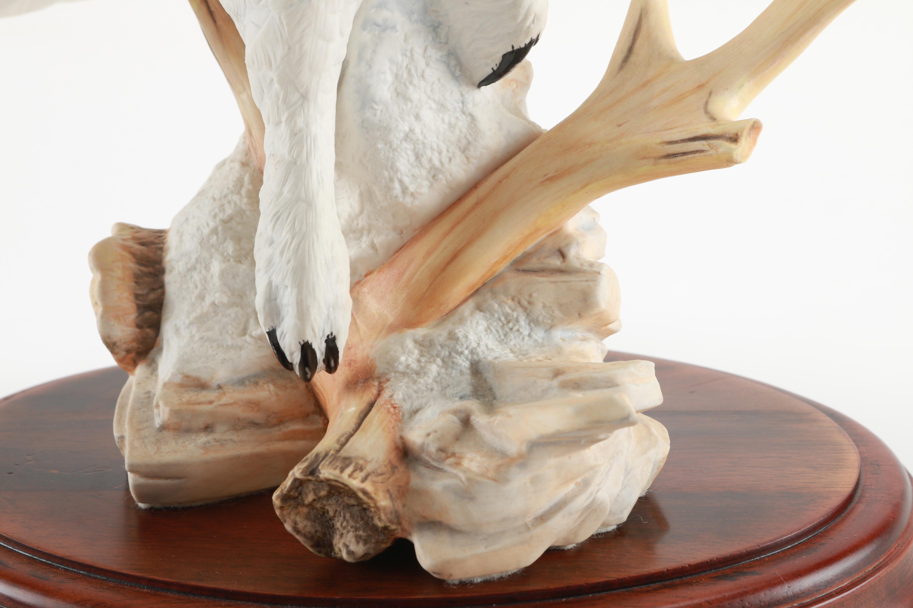 Franklin Mint Porcelain Sculpture "The Snowy Owl" by George McMonigle