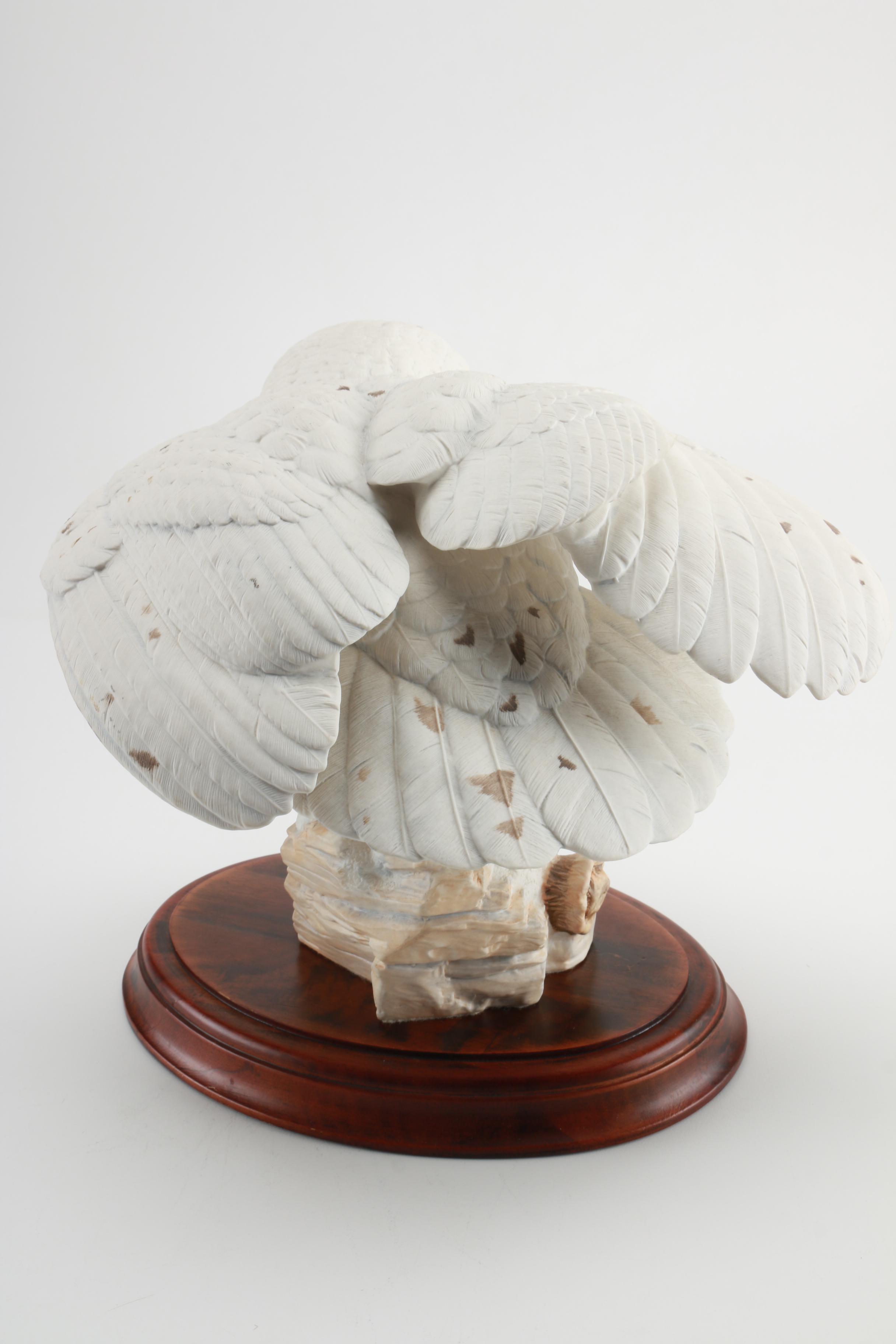 Franklin Mint Porcelain Sculpture "The Snowy Owl" by George McMonigle