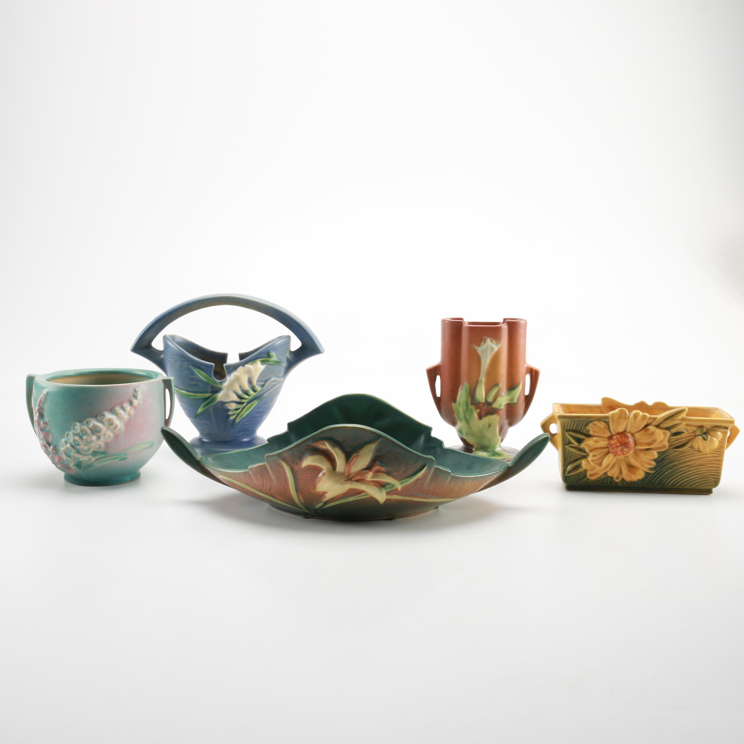 Collection Of Roseville Pottery