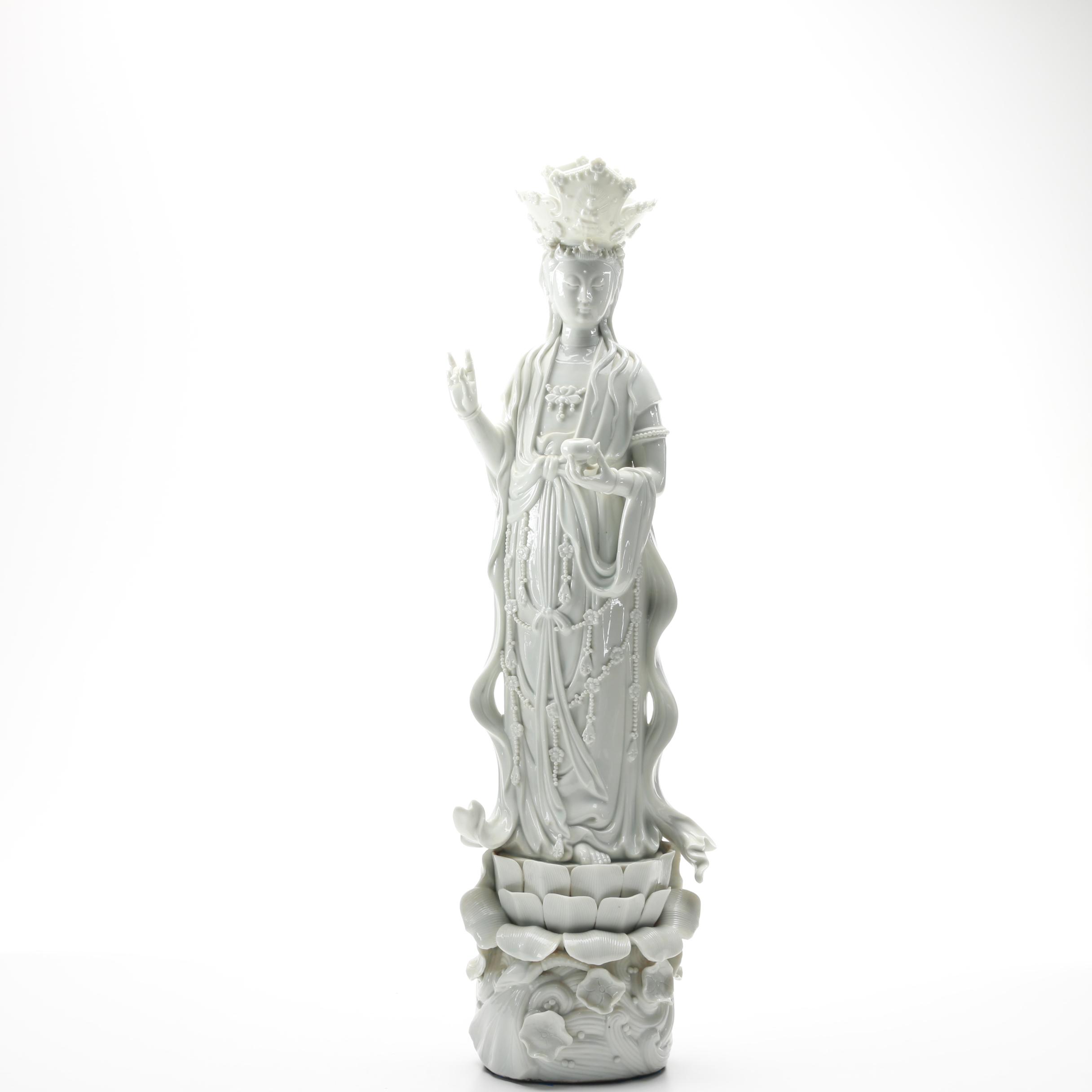 Chinese Blanc de Chine Porcelain Statuette