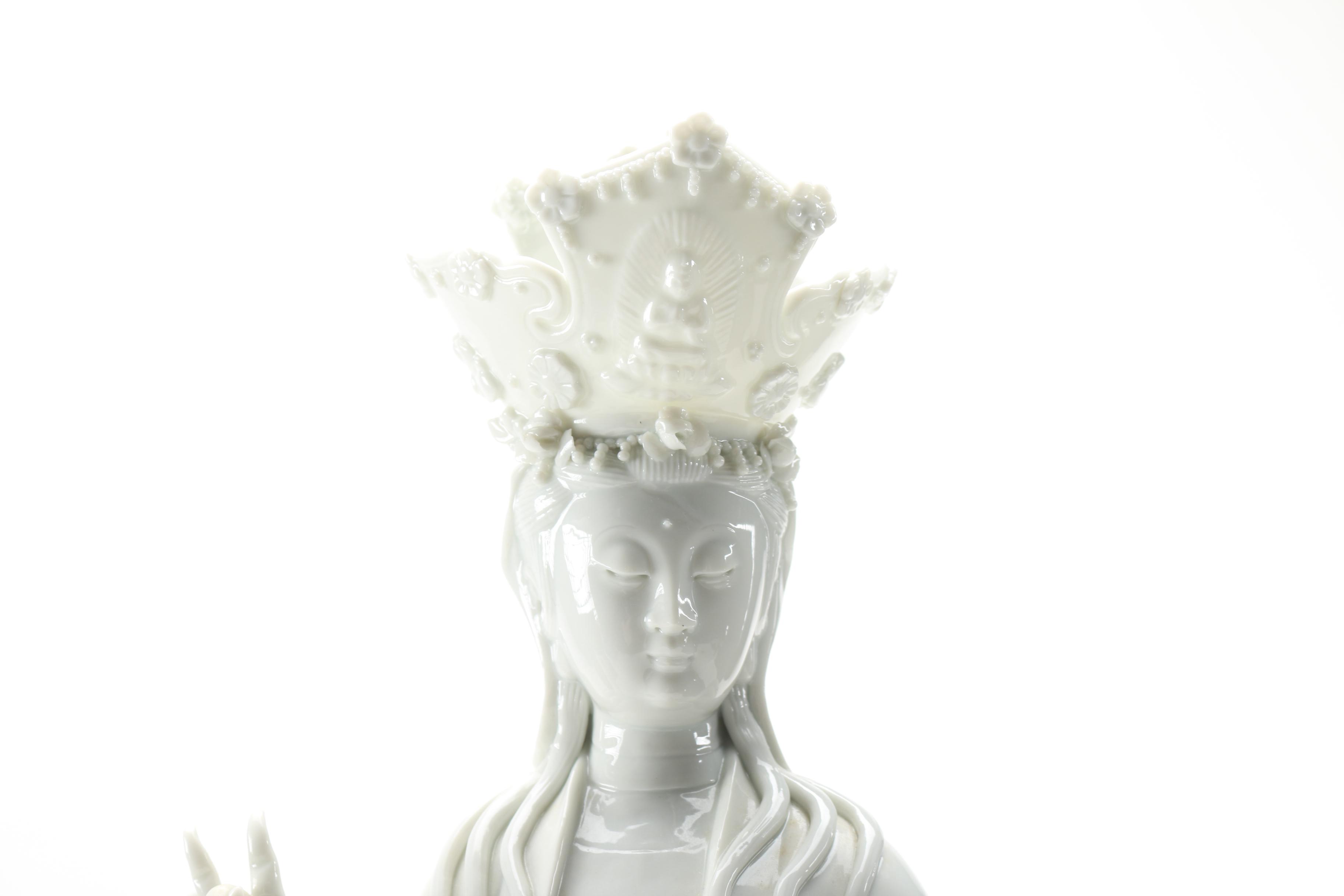Chinese Blanc de Chine Porcelain Statuette